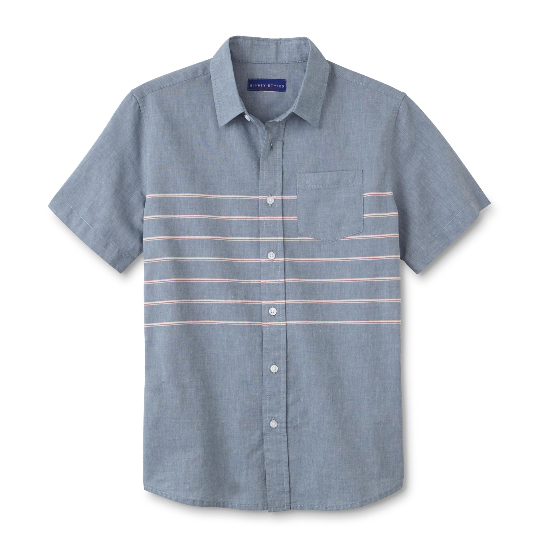 Simply Styled Boys' Short-Sleeve Shirt - Striped