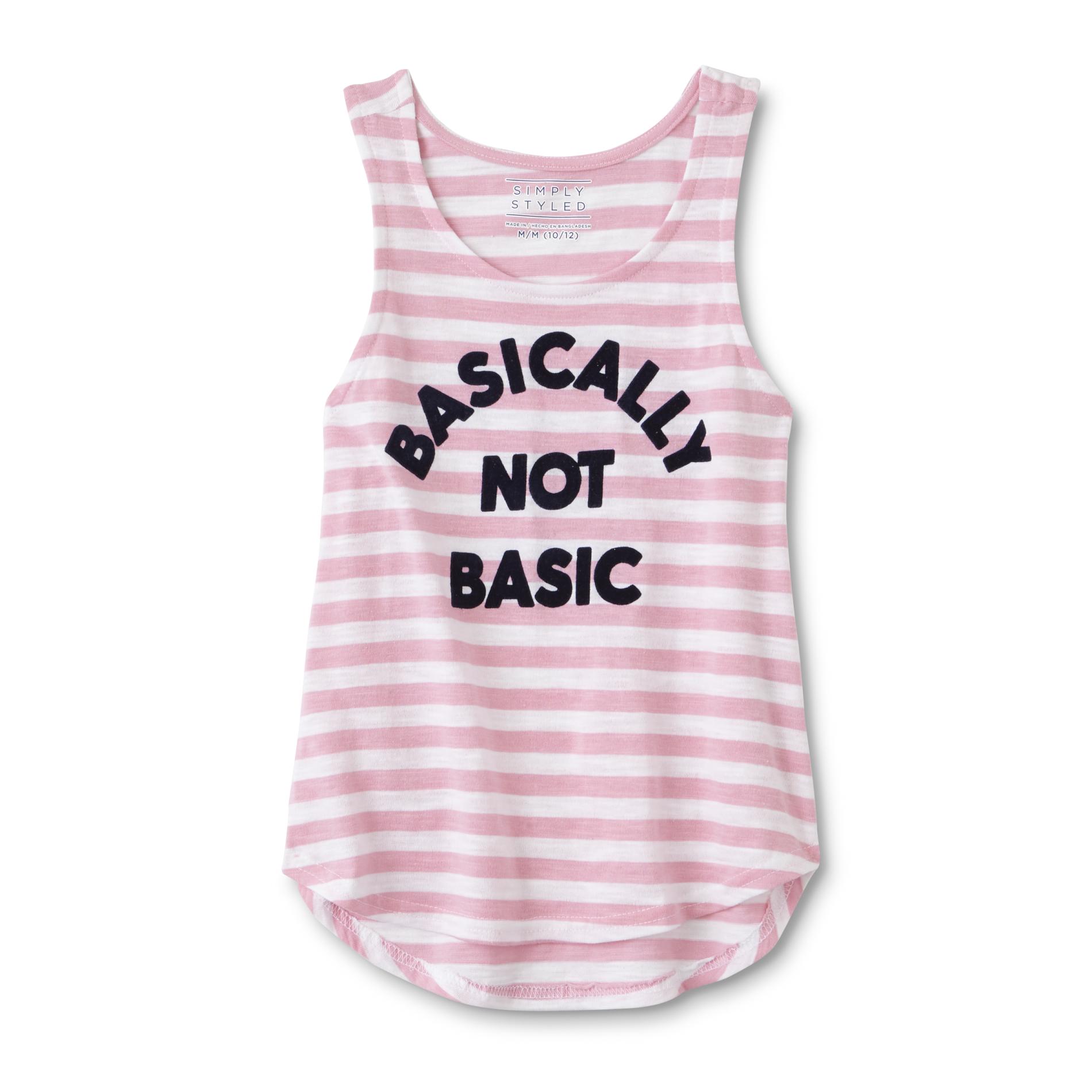 Simply Styled Girls' Graphic Tank Top - Basically Not Basic