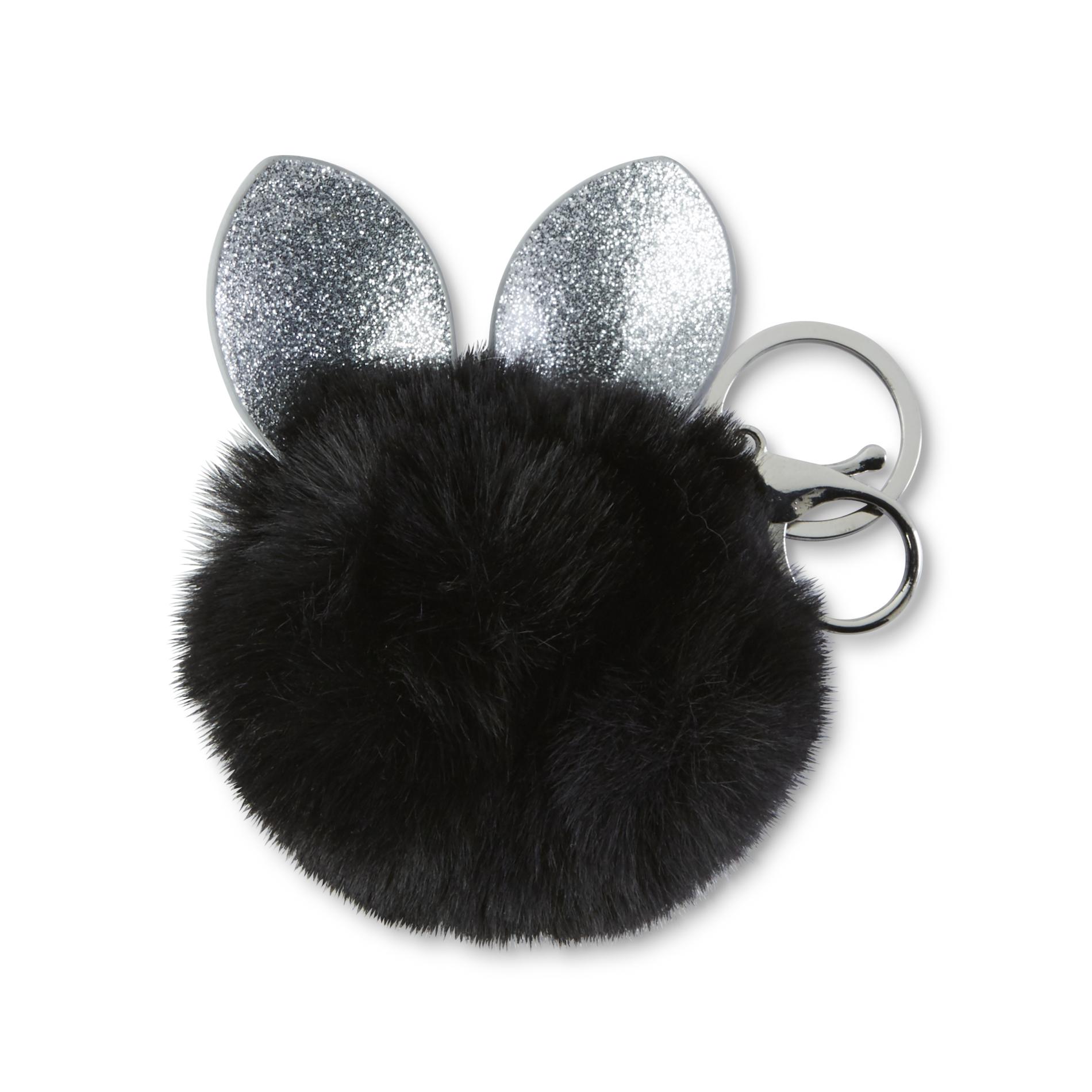 Attention Women's Key Chain - Bunny, Black Attention Women's Key Chain - Bunny, Black