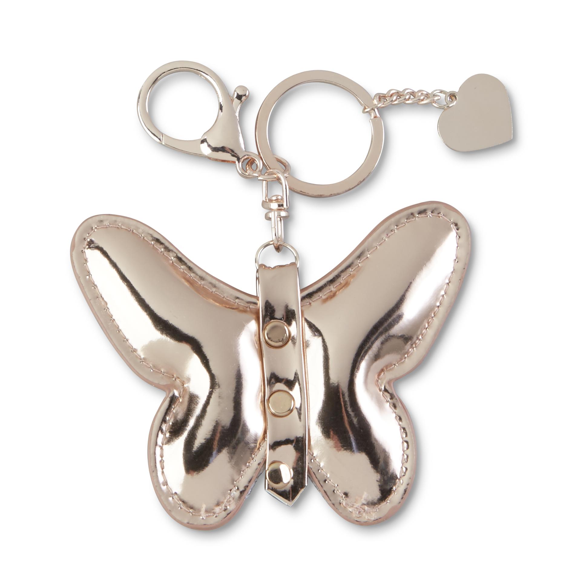 Attention Women's Key Chain - Butterfly, Grey Attention Women's Key Chain - Butterfly, Grey