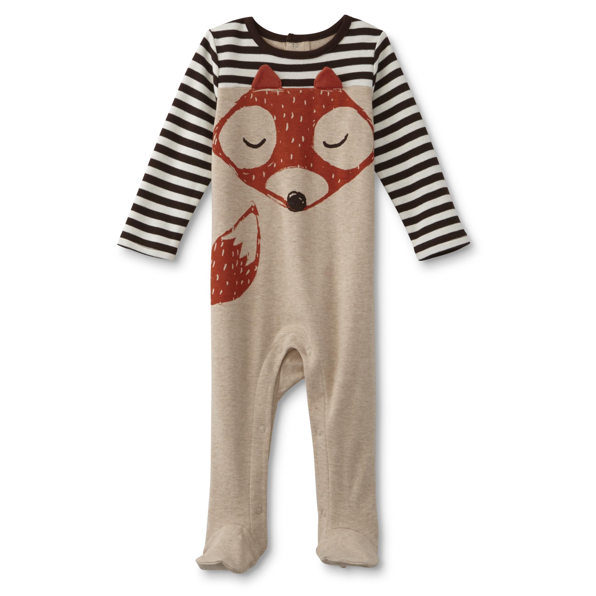 Little Wonders Newborn Boy's Footed Pajamas - Fox