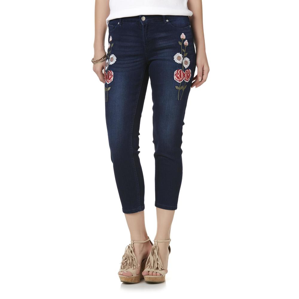 ROEBUCK & CO R1893 Women's Cropped Skinny Jeans - Floral