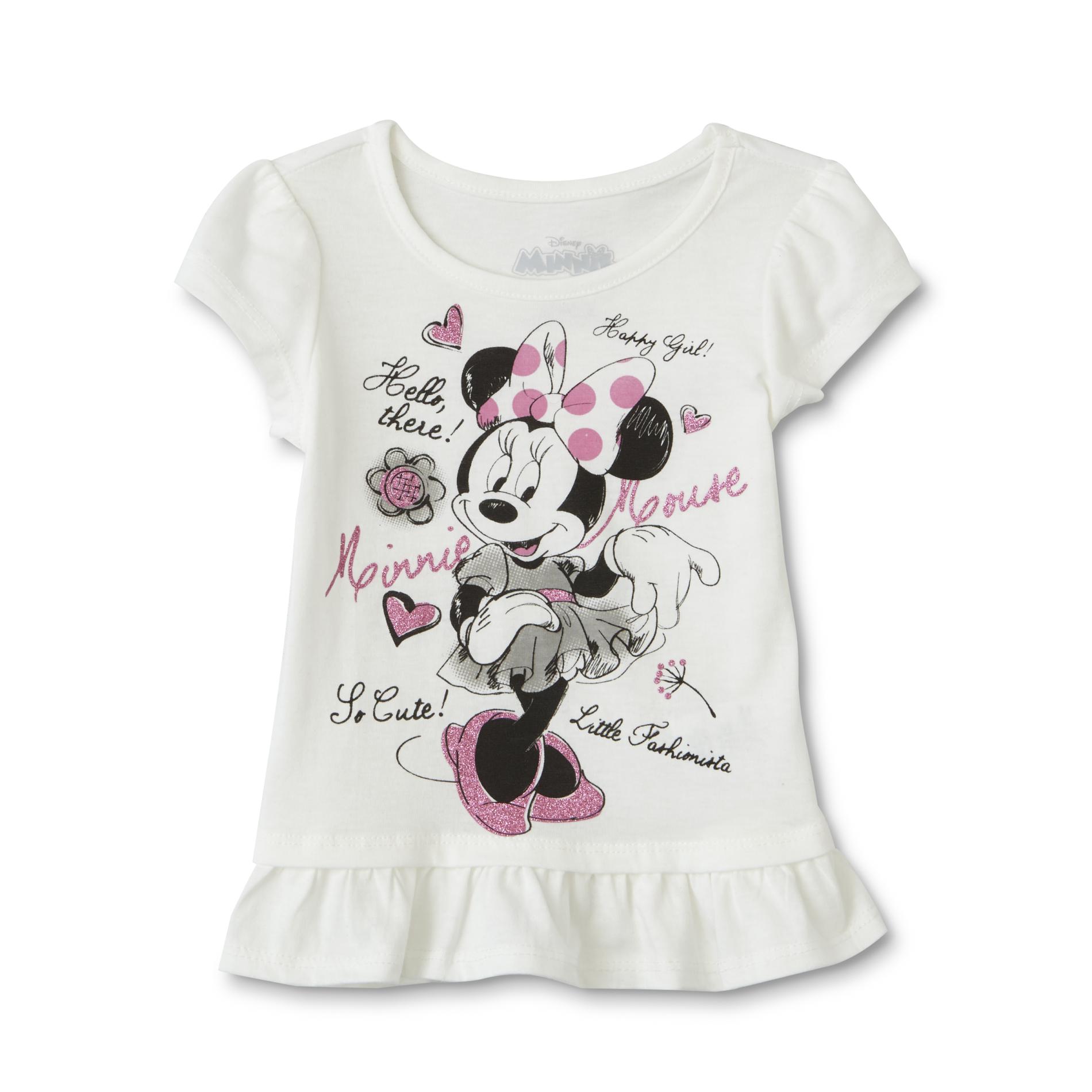 Toddler Girls' Ruffle T-Shirt - Minnie Mouse