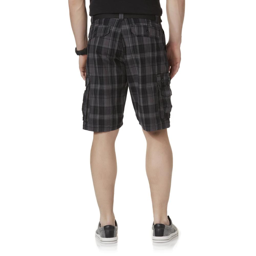 LEE Men's Wyoming Belted Cargo Shorts - Plaid