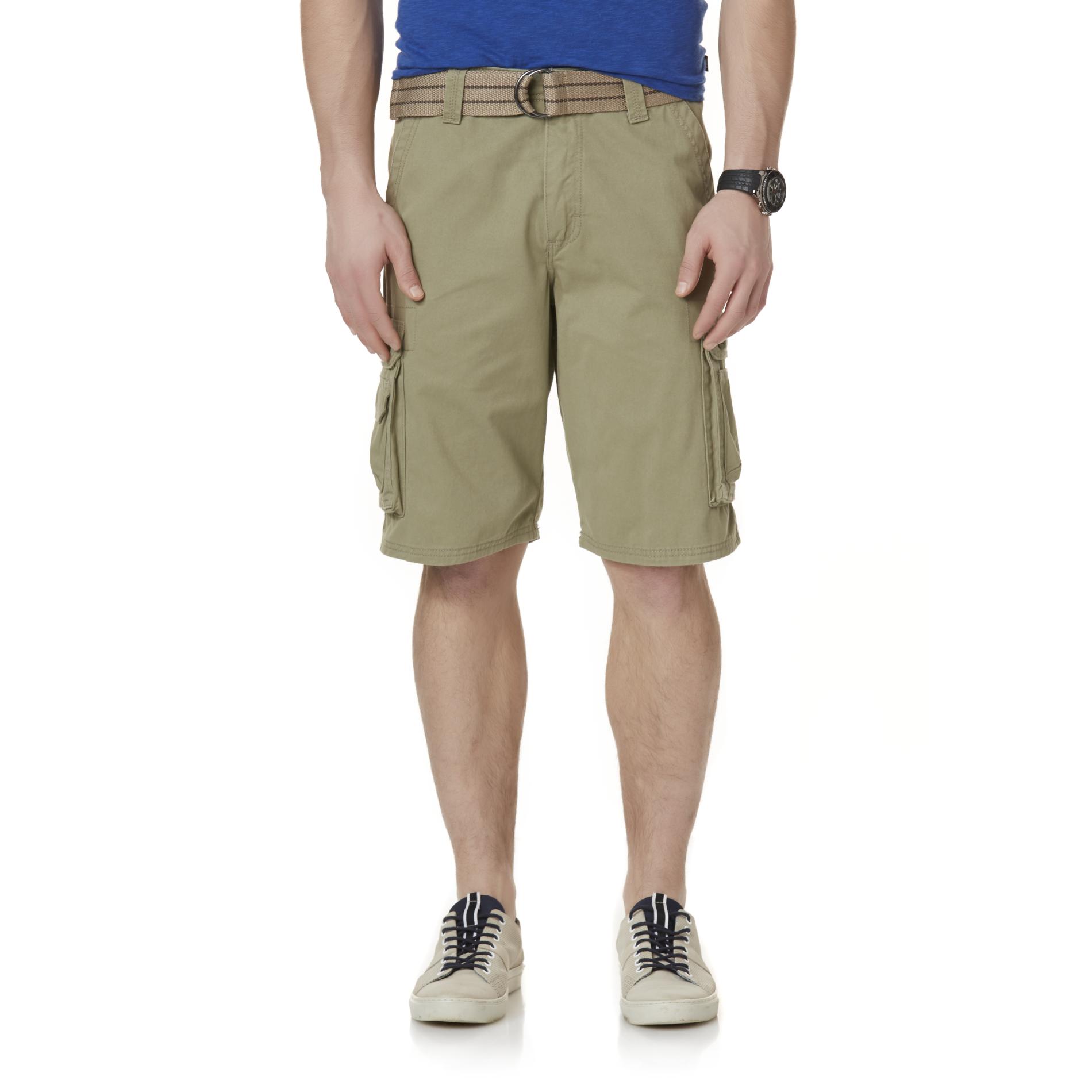 denim combat shorts mens