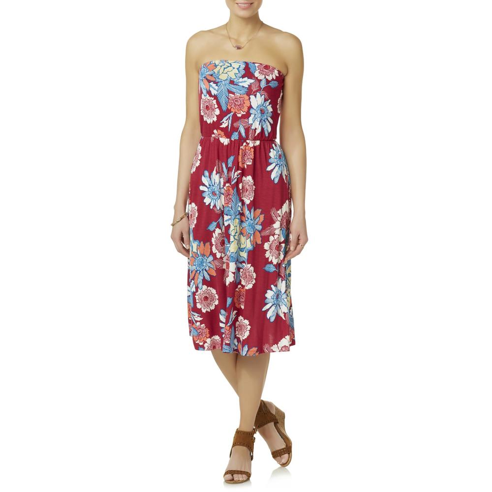 Simply Styled Women's Strapless Dress - Floral