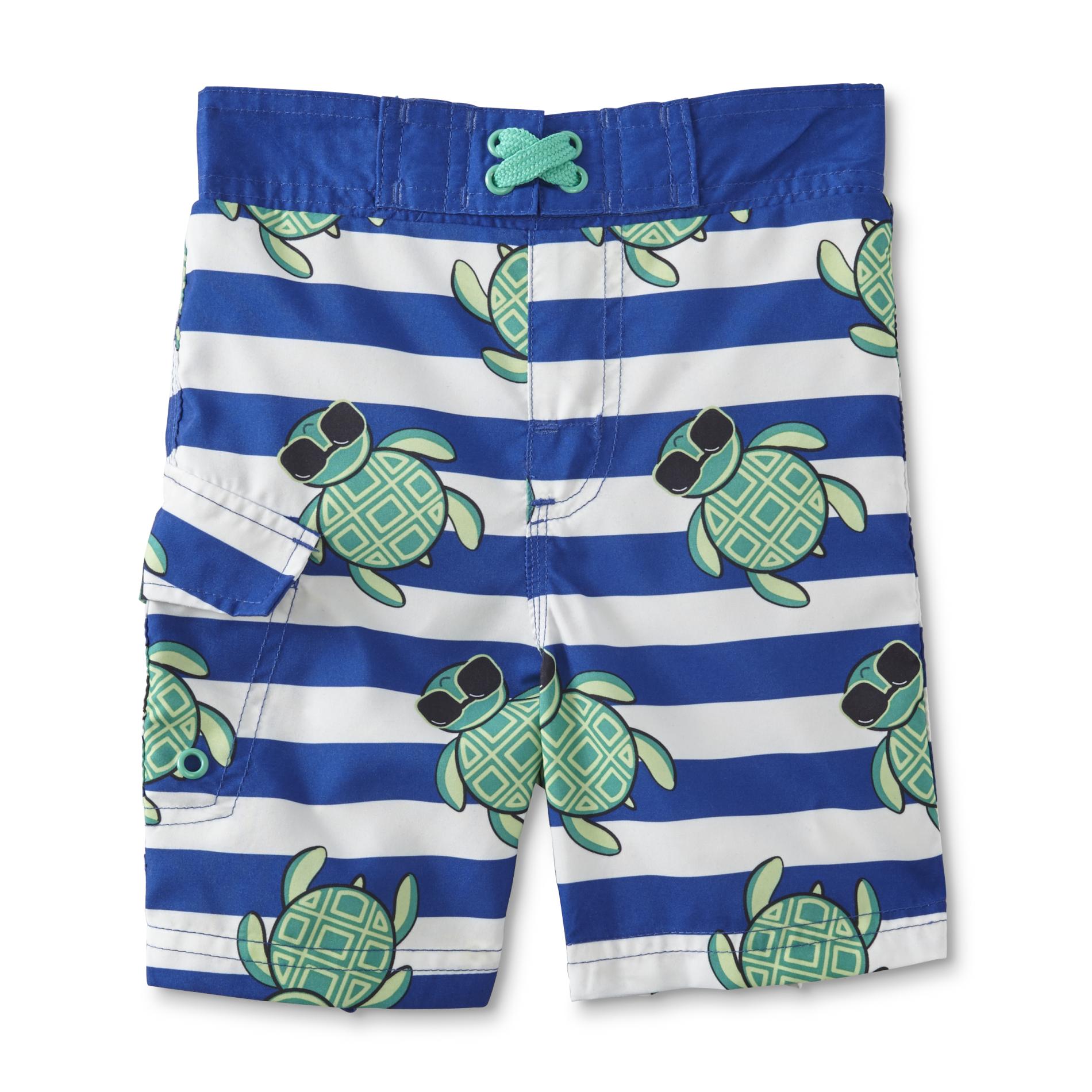 Joe Boxer Infant Boys' Swim Trunks - Turtles & Striped