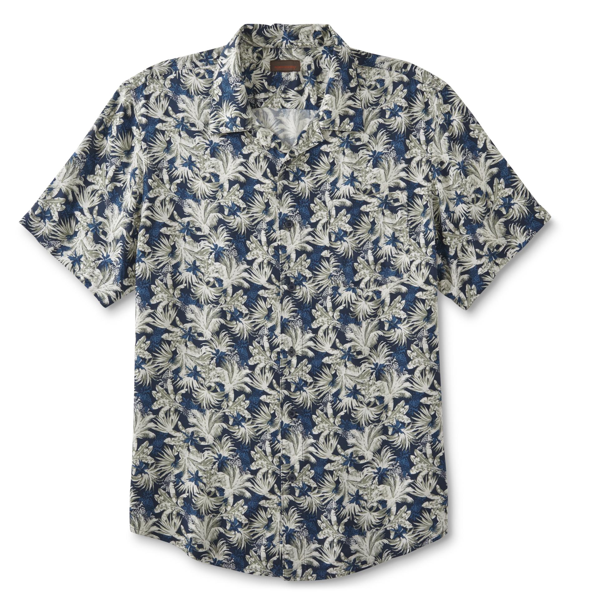 Northwest Territory Men's Button-Front Casual Shirt - Tropical, Size: Medium, Poseidon Northwest Territory Men's Button-Front Casual Shirt - Tropical, Size: Medium, Poseidon