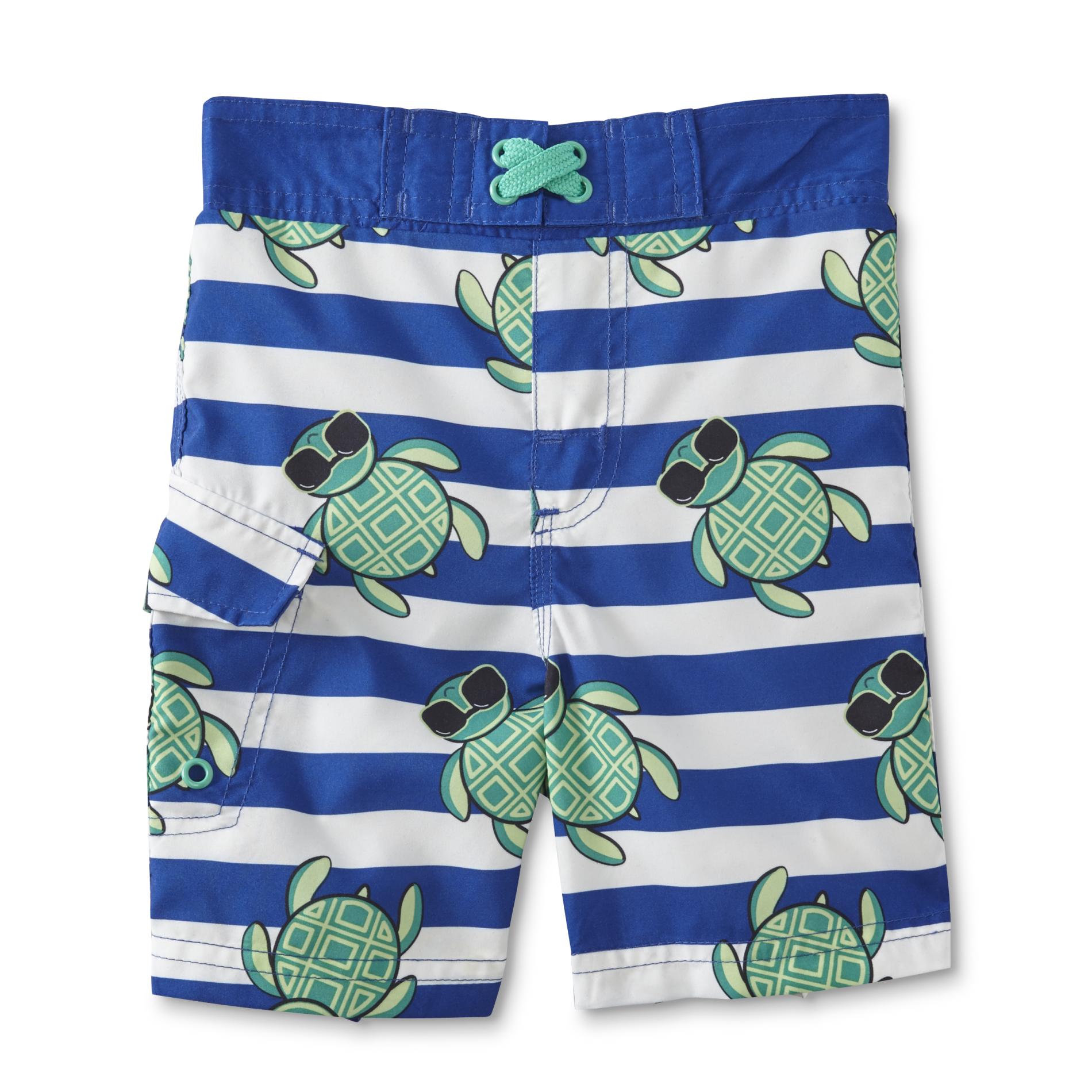 Joe Boxer Infant & Toddler Boys' Swim Trunks - Turtles & Striped
