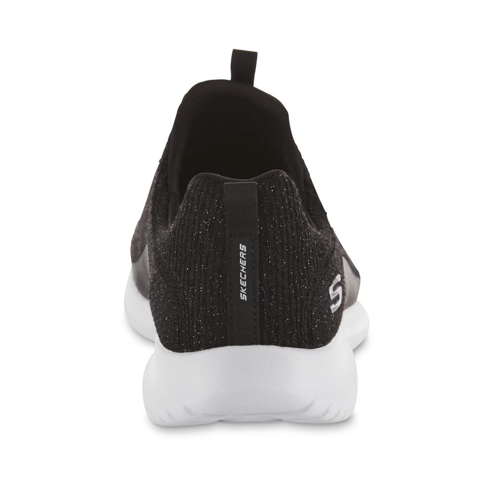 Skechers Women's Ultra Flex Black/White Sneaker - Wide Width Available