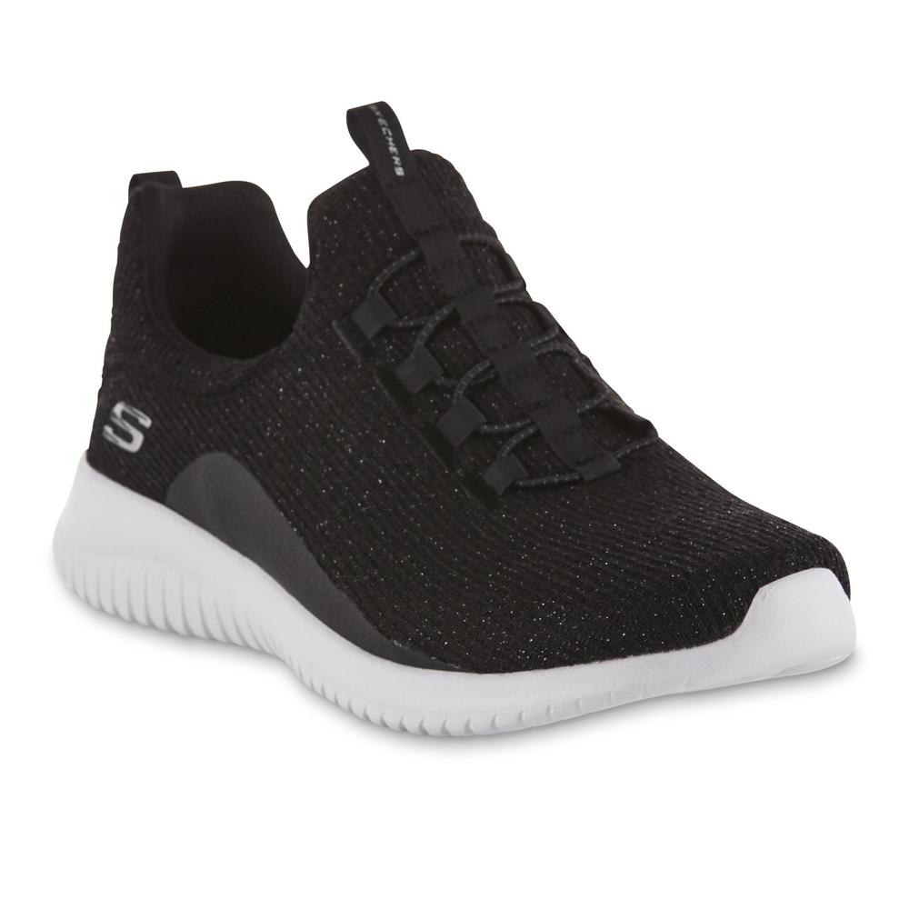 Skechers Women's Ultra Flex Black/White Sneaker - Wide Width Available