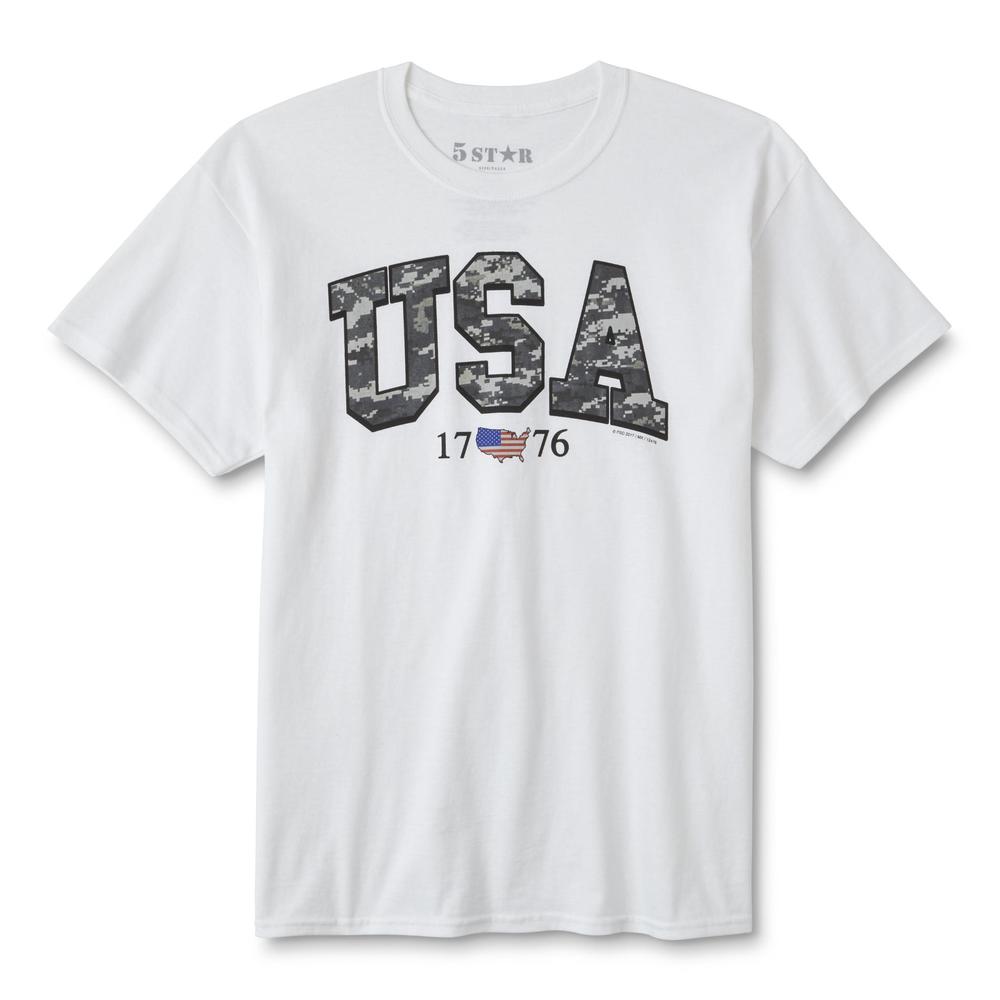 Men's Graphic T-Shirt - USA & Camouflage