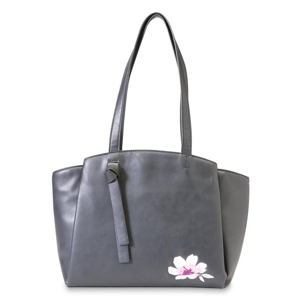 Women's Embroidered Satchel Purse - Floral
