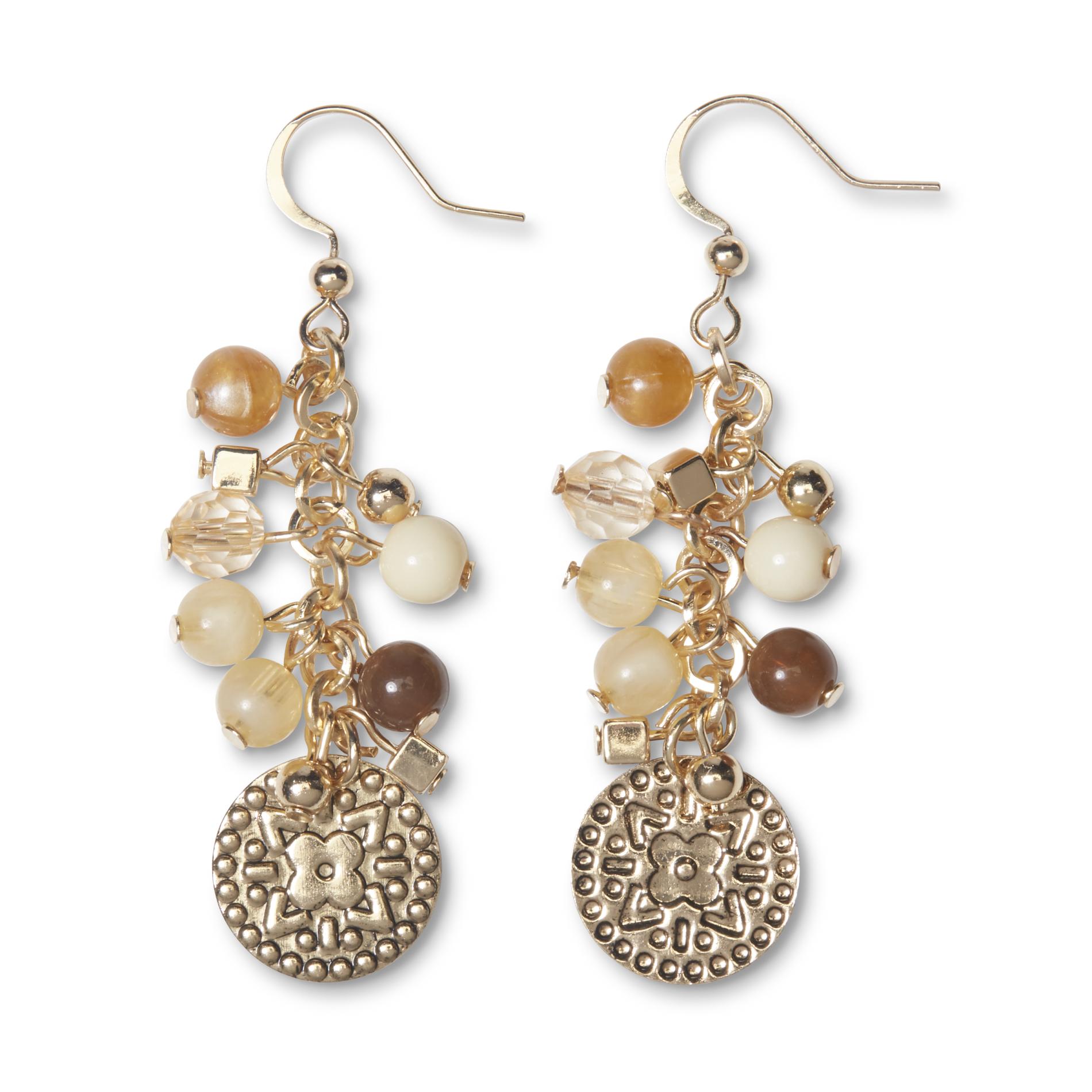Jaclyn Smith Women's Goldtone Cluster Drop Earrings