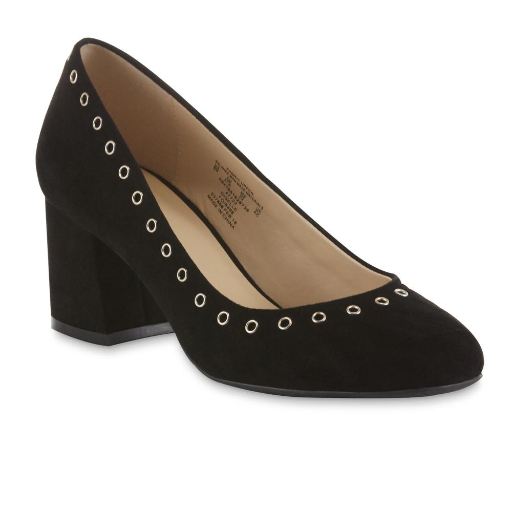 Simply Styled Women's Giselle Black Chunky Heel Pump