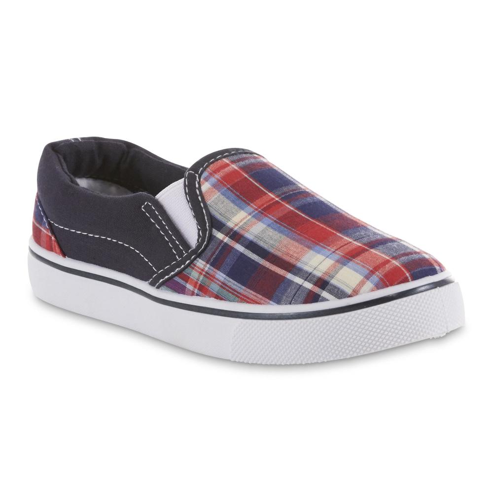 Basic Editions Boys' Revolve Red/Plaid Casual Shoe