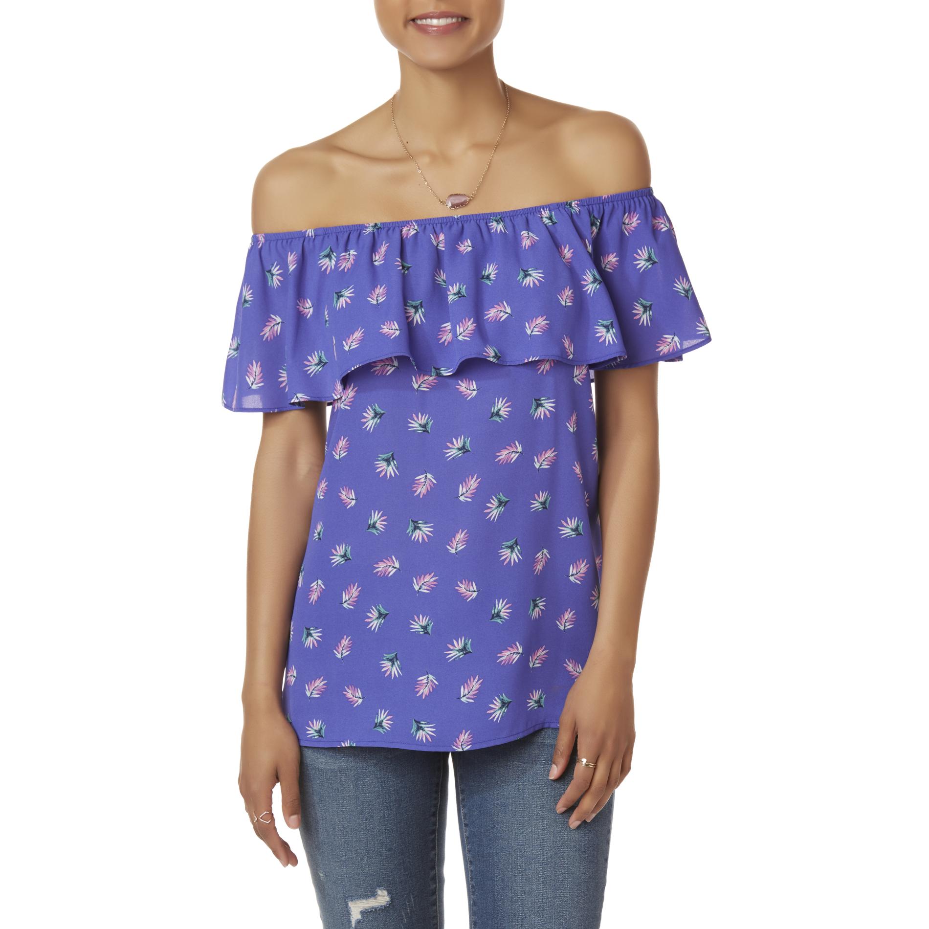 Simply Styled Women's Off-The-Shoulder Top - Floral
