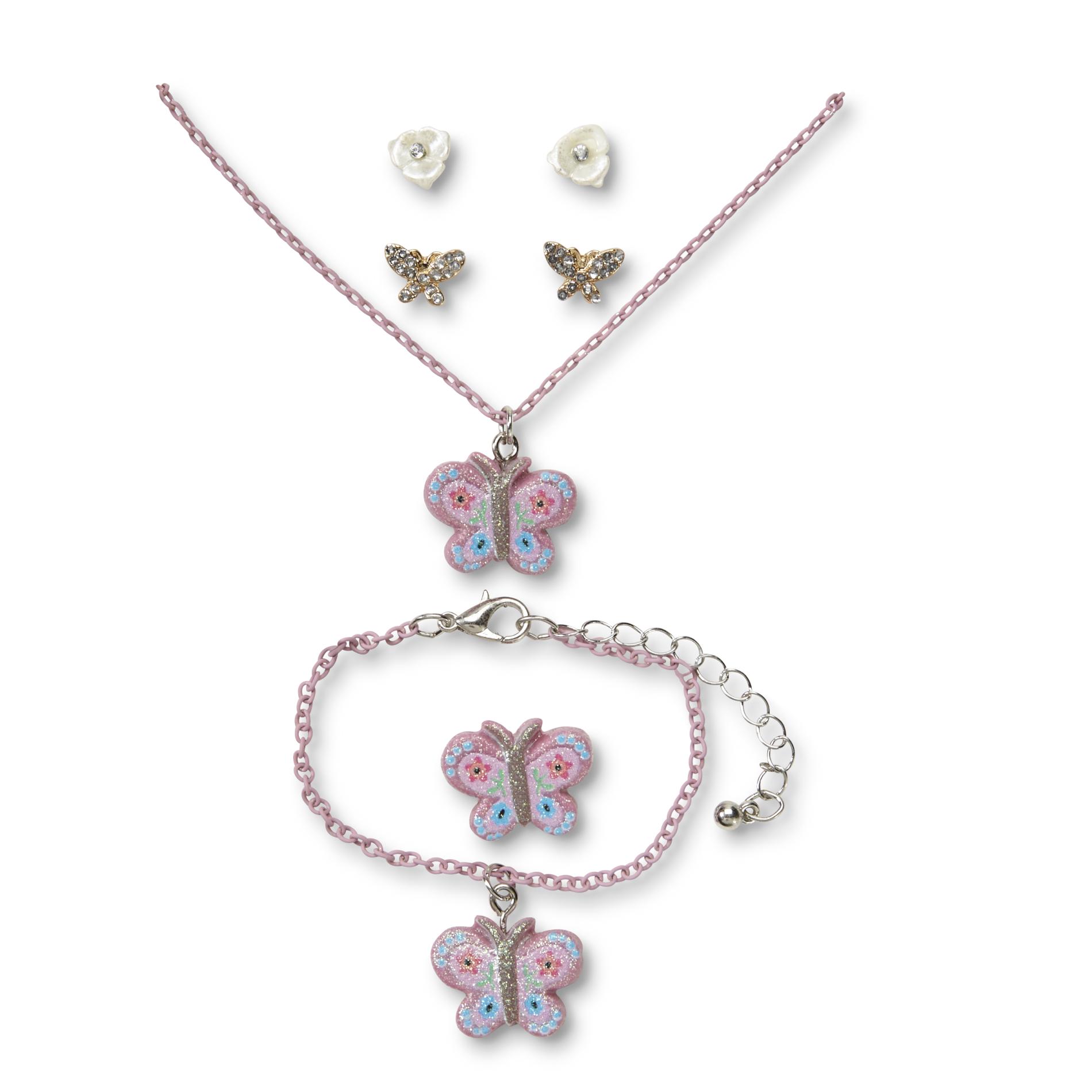Piper Kids Girls' Necklace, Bracelet, 2-Pairs Stud Earrings & Ring