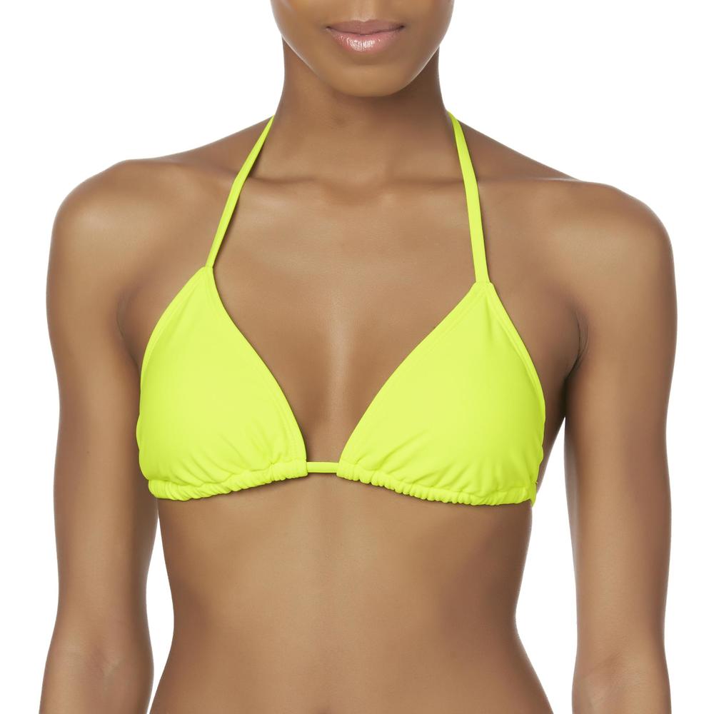 Women's String Bikini Swim Top - Neon