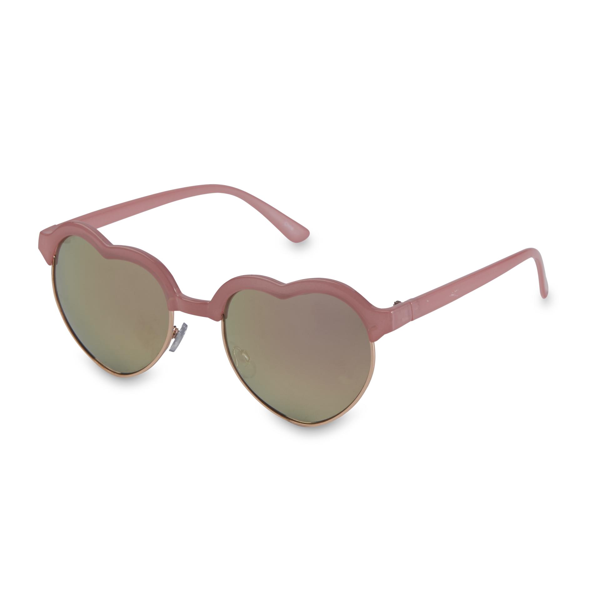 Joe Boxer Women's Rose Goldtone Heart-Shaped Sunglasses