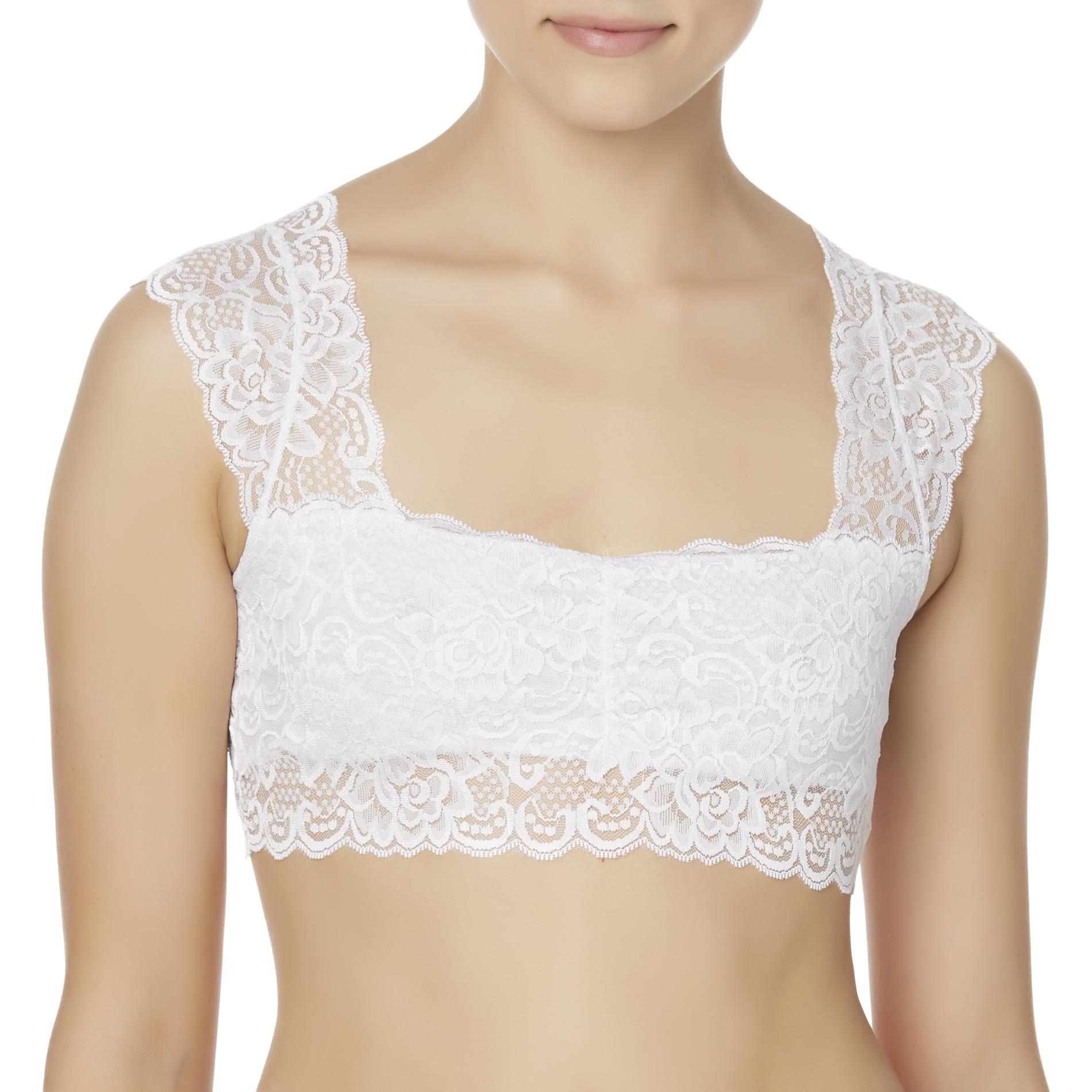 Jaclyn Smith Women's Lace Bralette, Size: Small, White Jaclyn Smith Women's Lace Bralette, Size: Small, White