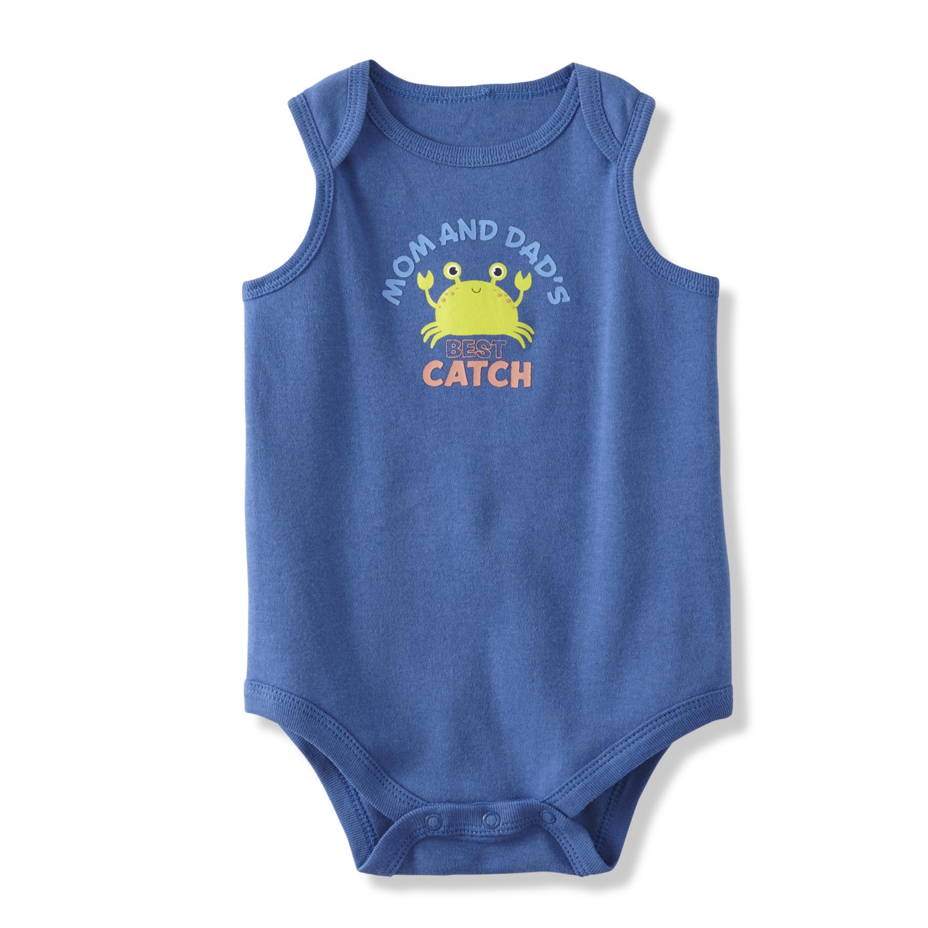Little Wonders Infant Boys' Sleeveless Bodysuit - Best Catch