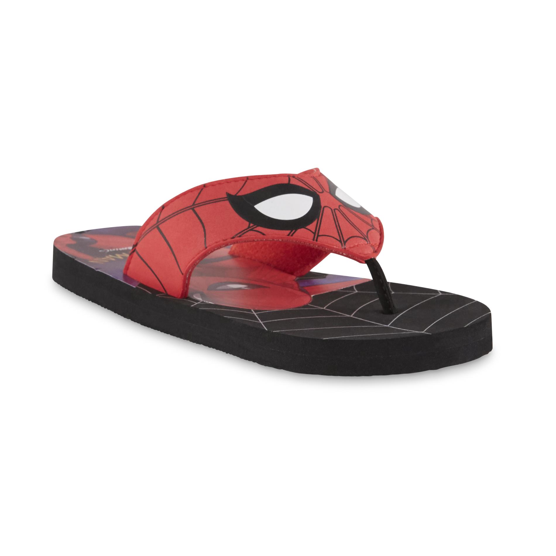 Marvel Boys' Spider-Man Homecoming Black/Red Flip-Flop