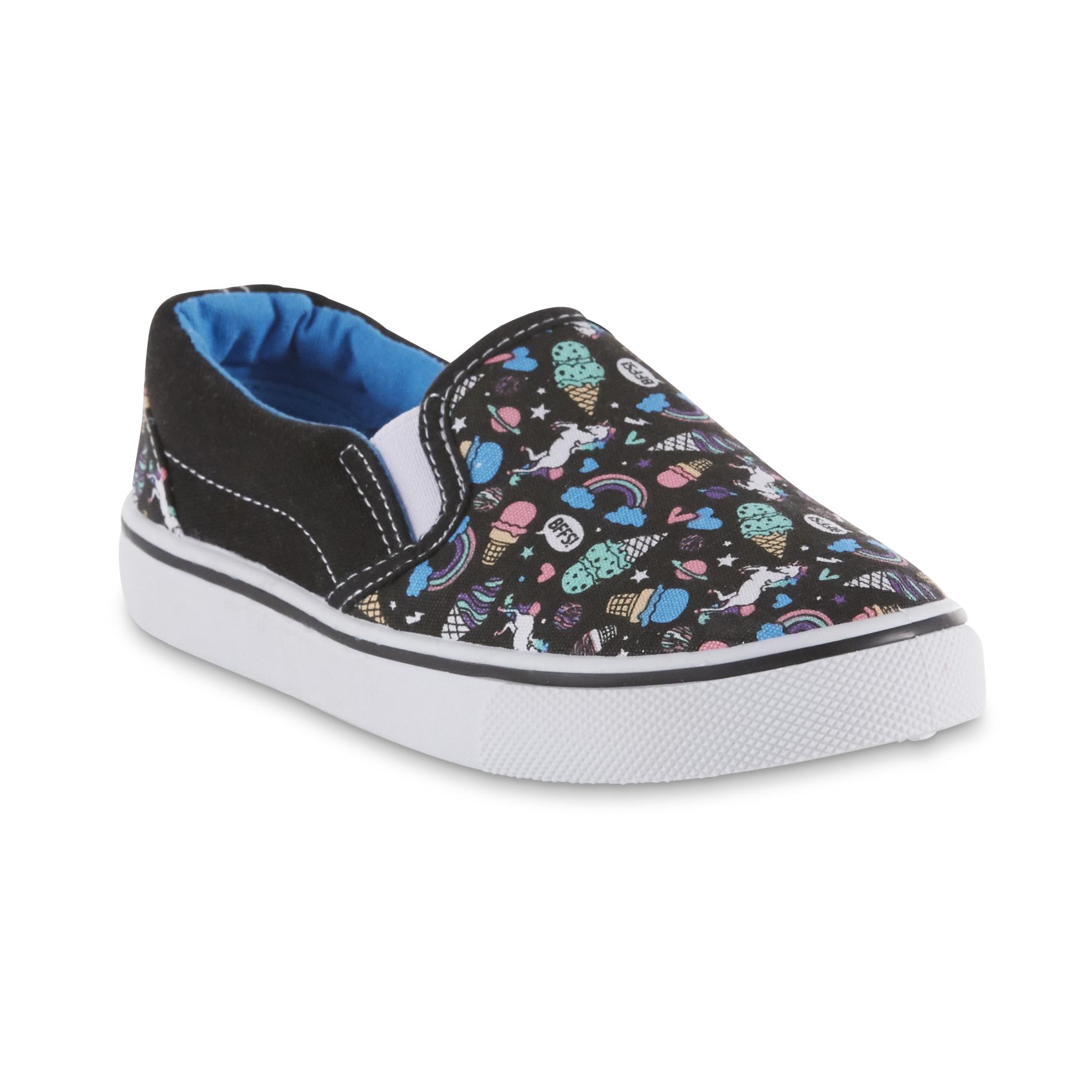 Basic Editions Girls' Revolve Casual Sneaker - Black/Graffiti, 1 - (Youth) Basic Editions Girls' Revolve Casual Sneaker - Black/Graffiti, 1 - (Youth)