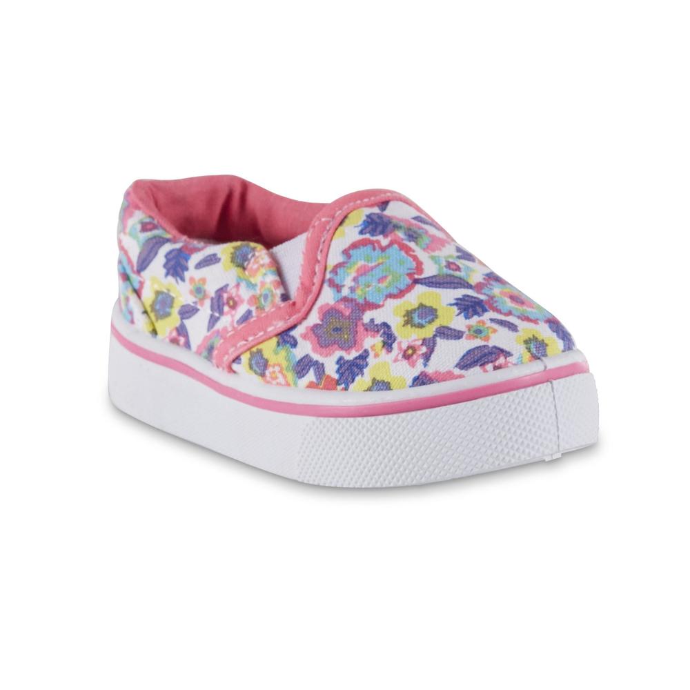 Basic Editions Infant Girls' Revolve Casual Sneaker - White/Floral