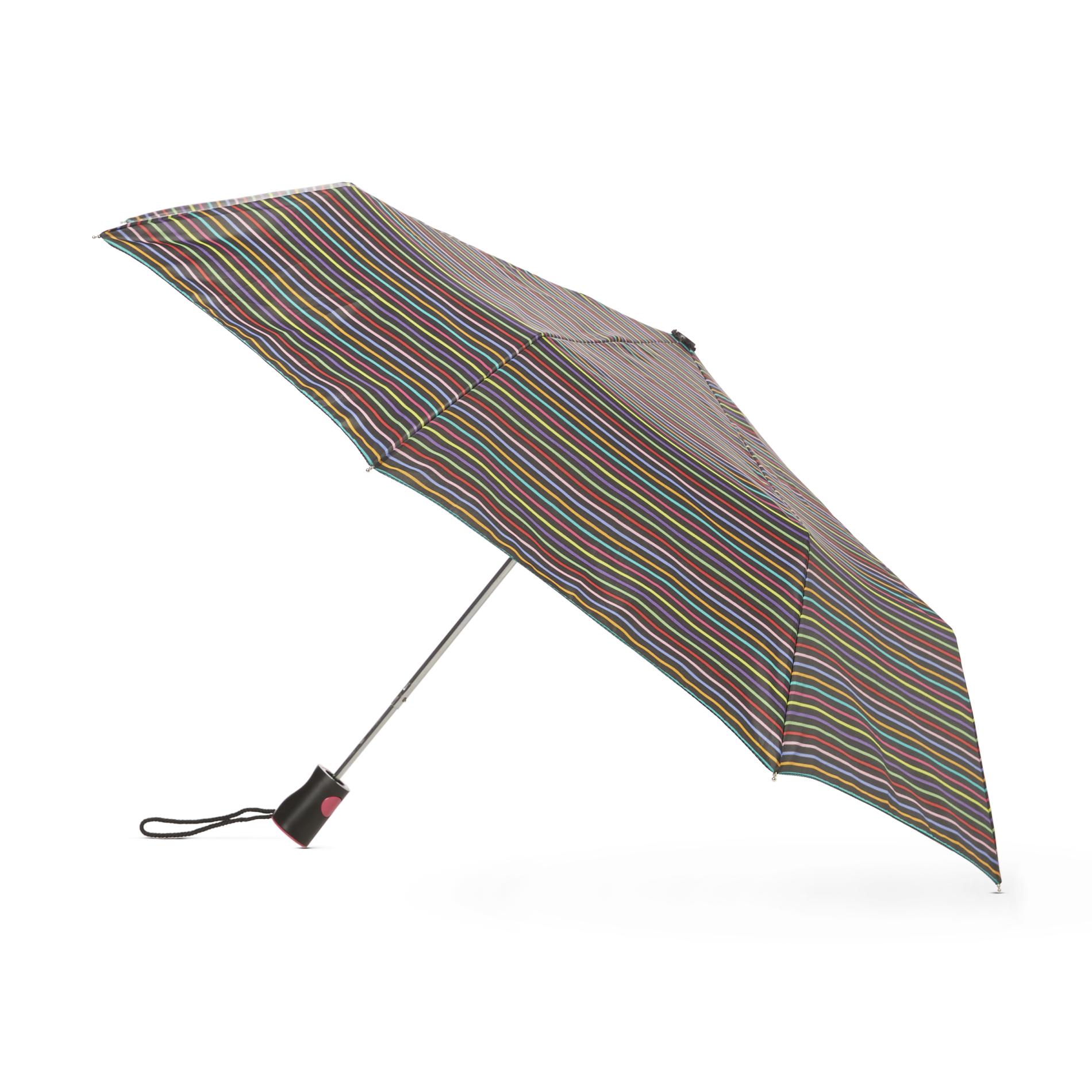 Totes Automatic Travel Umbrella & Cover - Striped