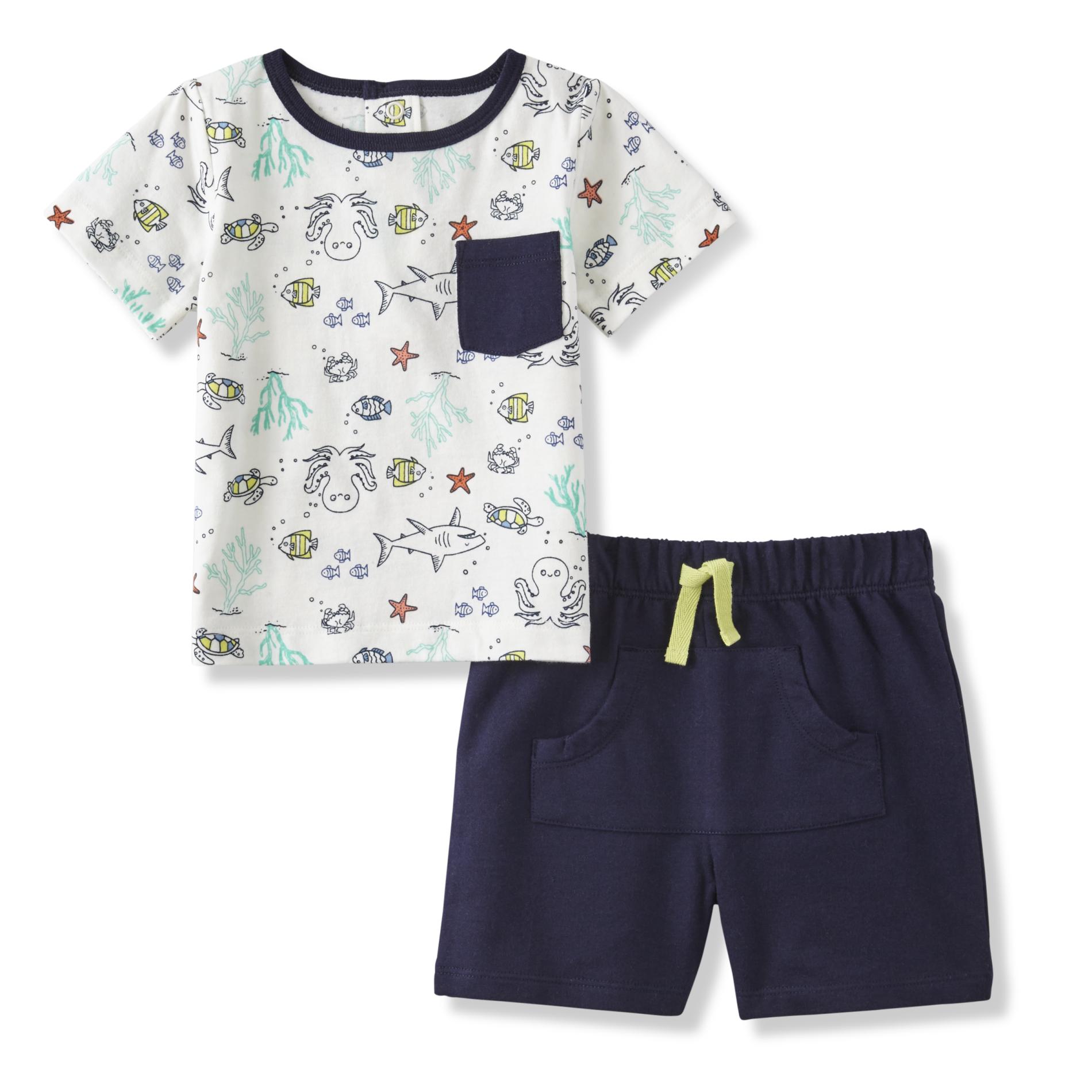 Little Wonders Infant Boys' Pocket T-Shirt & Shorts - Fish