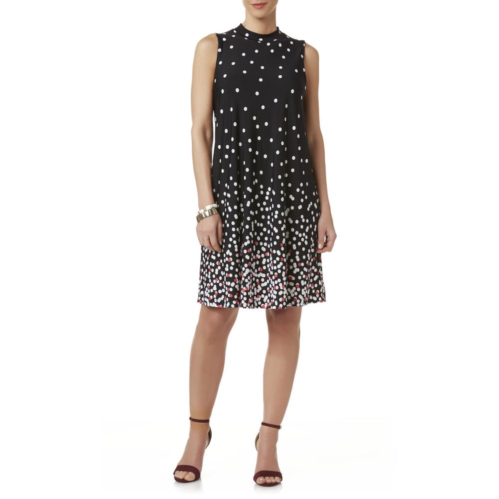 Tiana B Women's Sleeveless Shift Dress - Dots