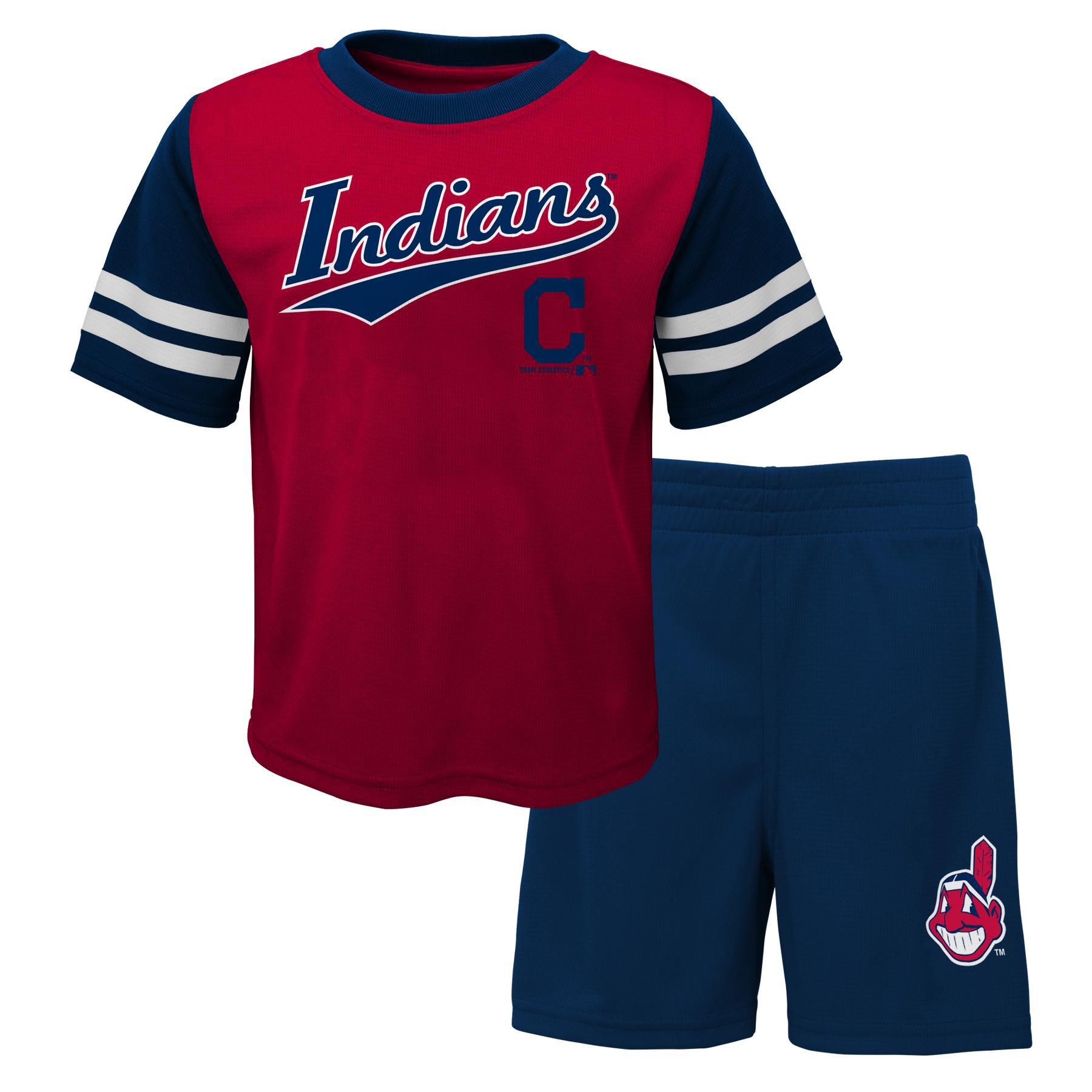 MLB Infant & Toddler Boy's T-Shirt & Shorts - Cleveland Indians