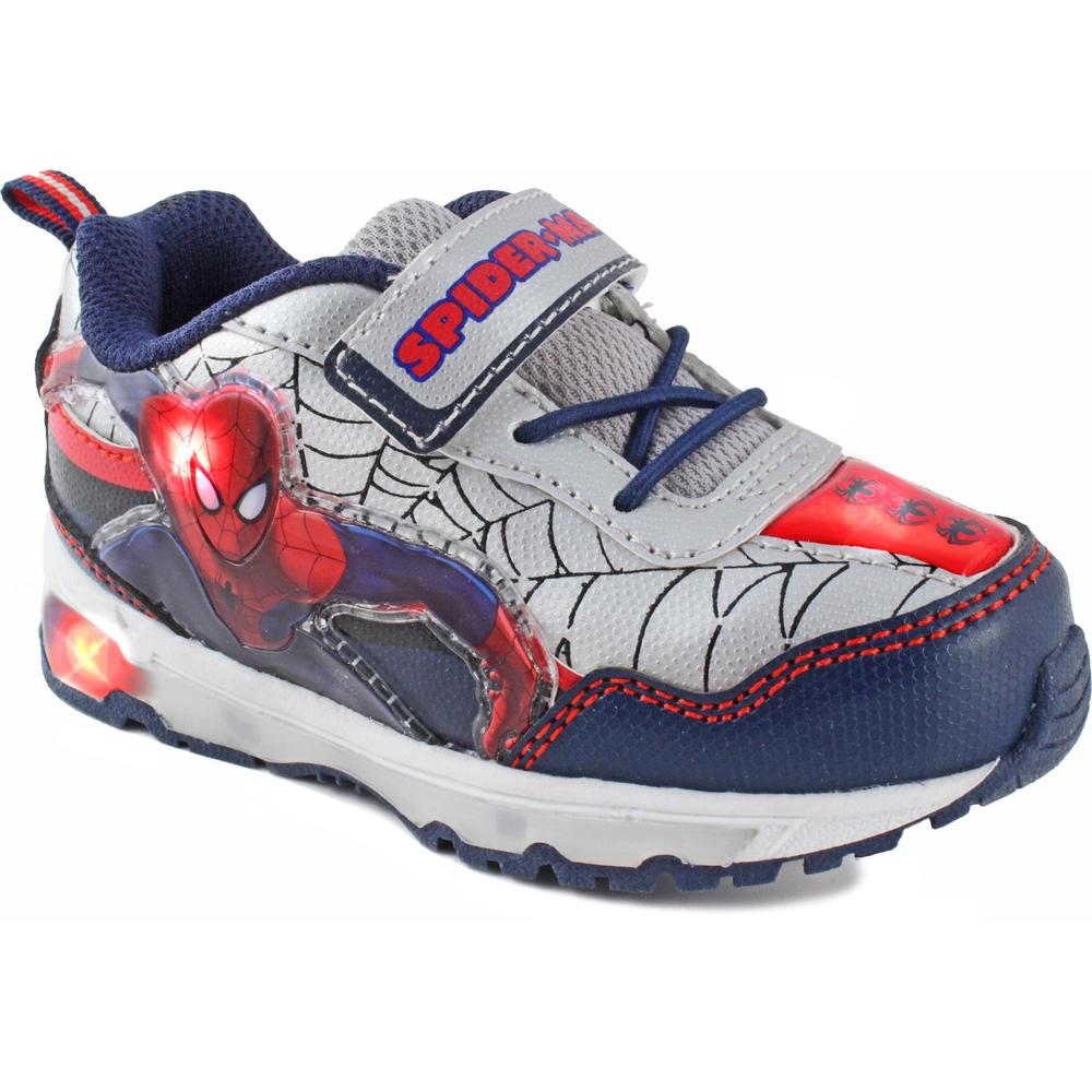 Marvel Spider-Man Toddler Boy's Silver/Blue/Red Light-Up Sneaker