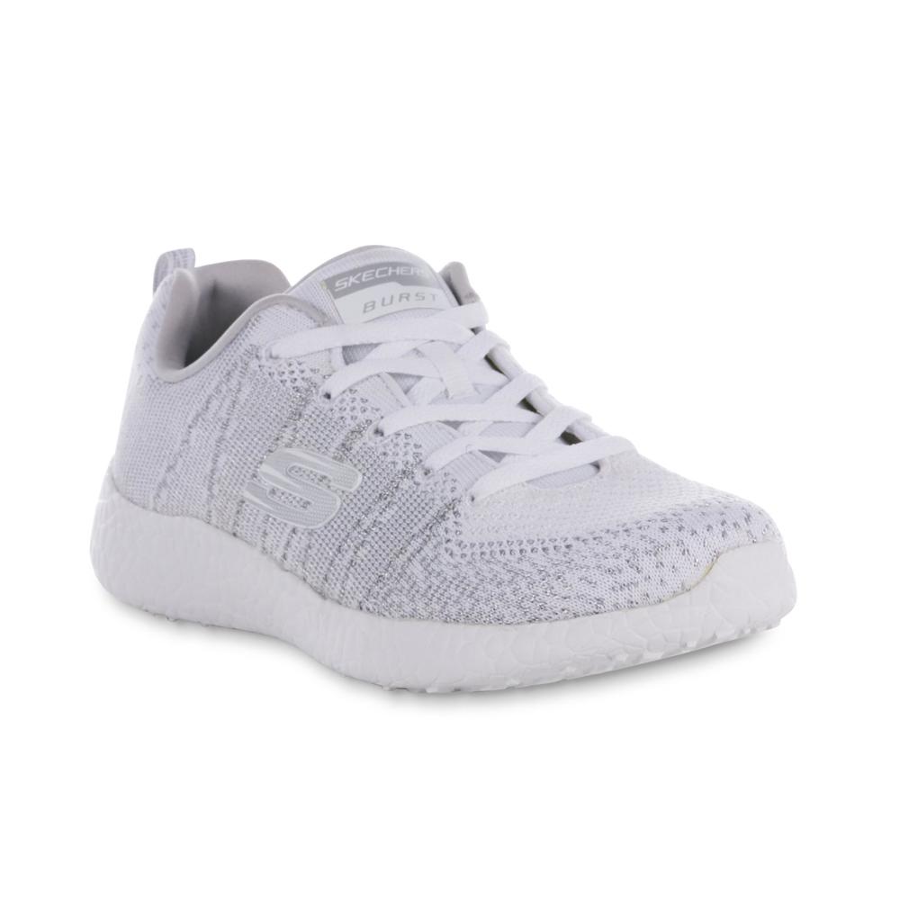 Skechers Women's Burst First Glimpse Athletic Shoe - White/Silver