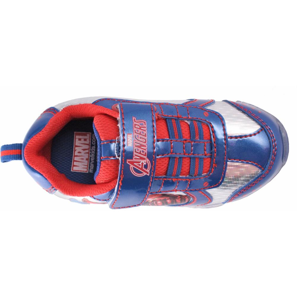 Marvel The Avengers Toddler Boy's Blue/White/Red Light-Up Athletic Shoe