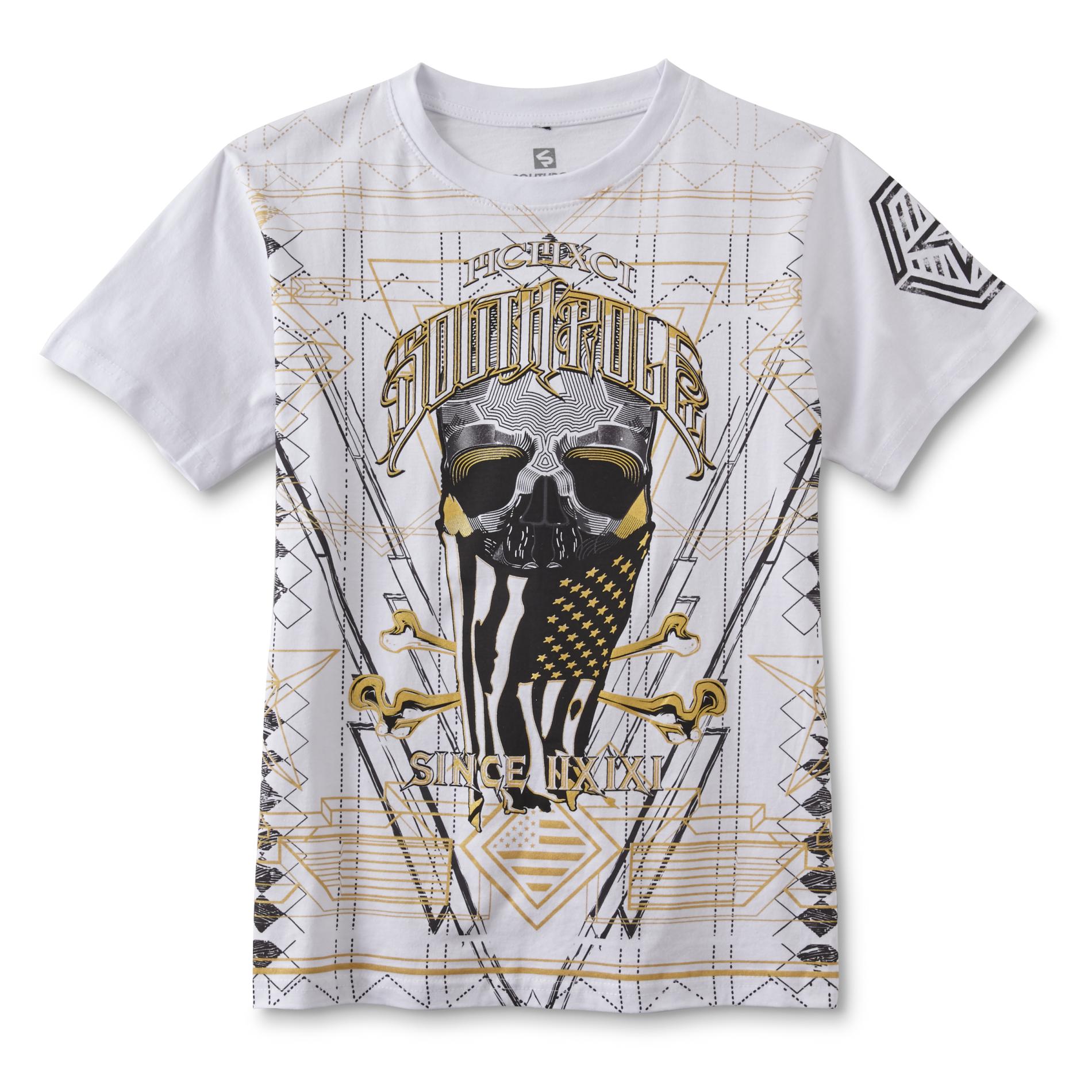 Southpole Boys' Graphic T-Shirt - Skull & Crossbones Logo