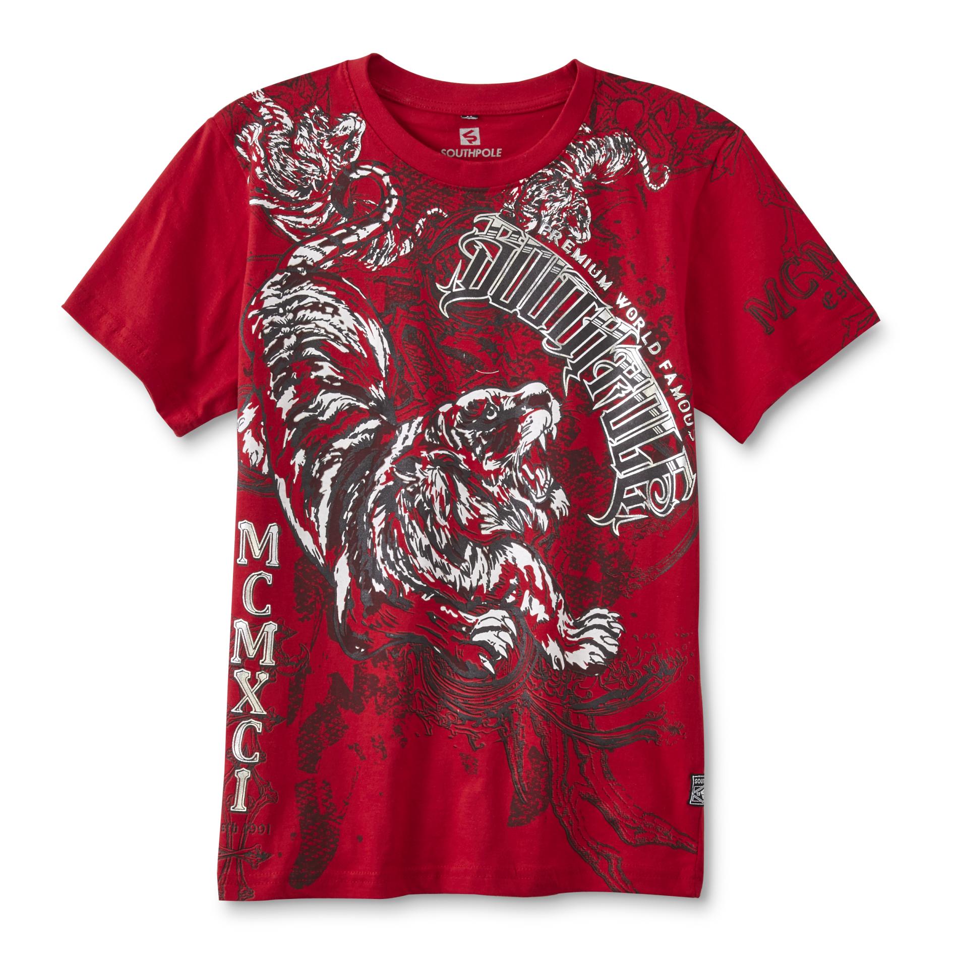 Southpole Boys' Graphic T-Shirt - Tiger Logo