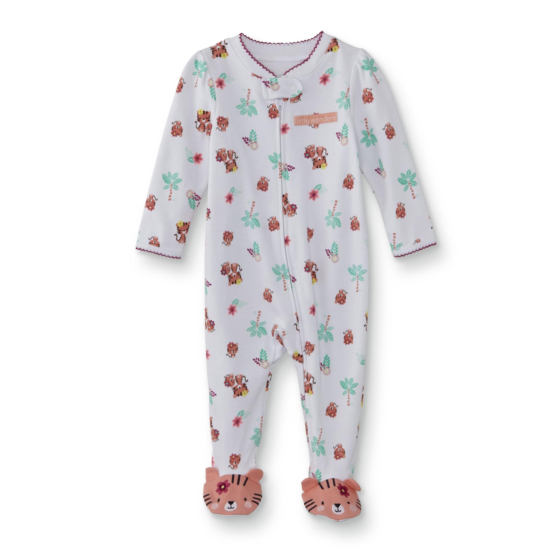 Little Wonders Infant Girls' Sleeper Pajamas - Tiger