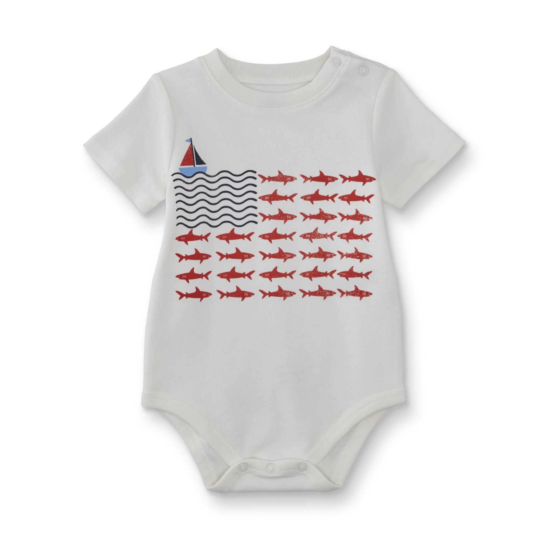Little Wonders Infants' Bodysuit - Shark Flag