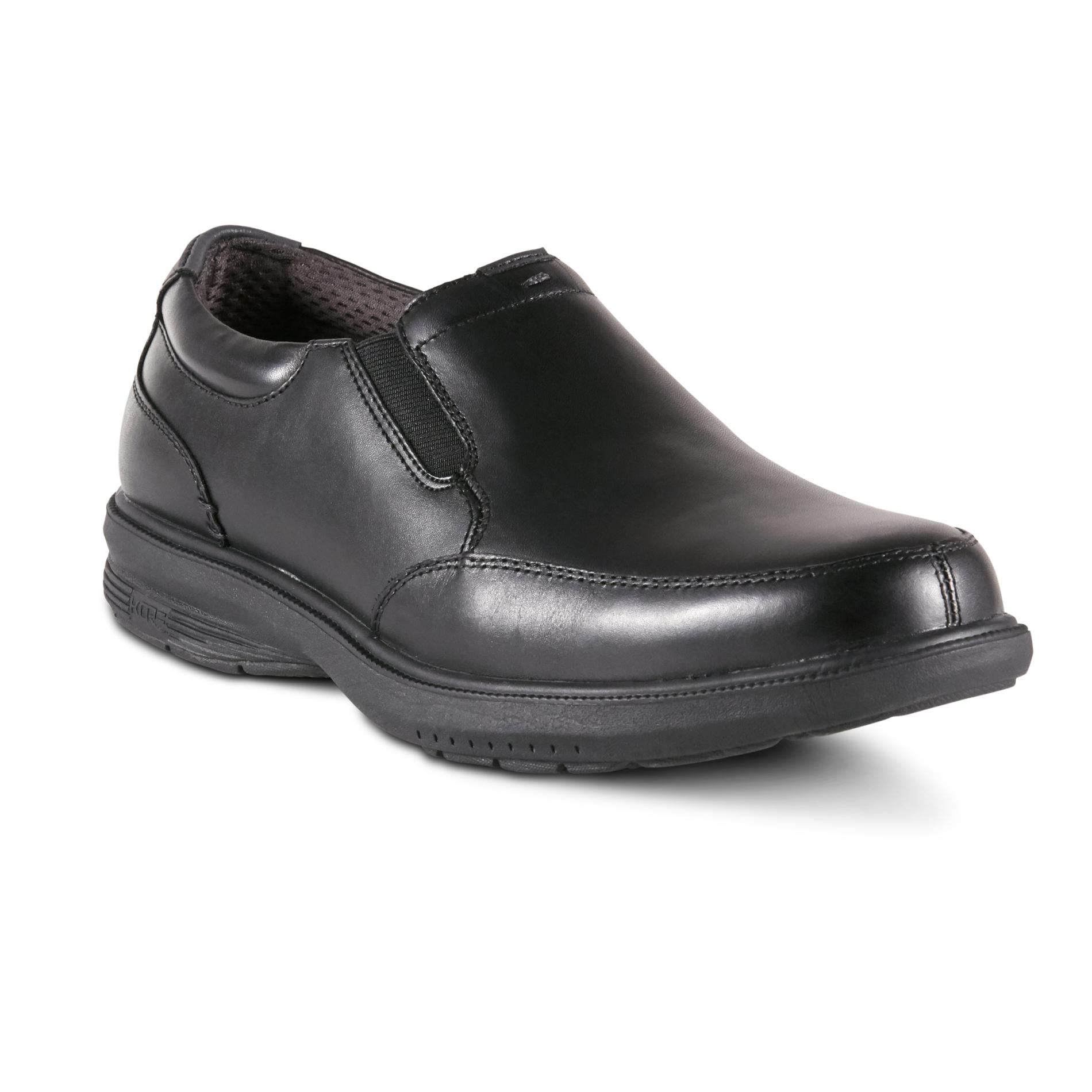 Nunn Bush Men's Myles Leather Slip-On Shoe - Black | Shop Your Way ...