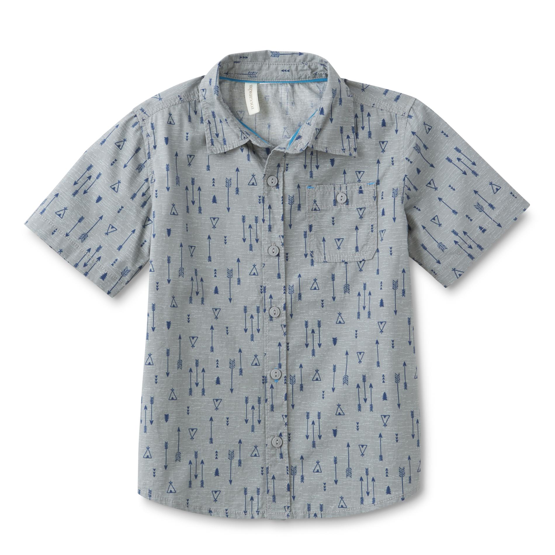 Toughskins Boy's Button-Front Shirt - Arrow & Tepee