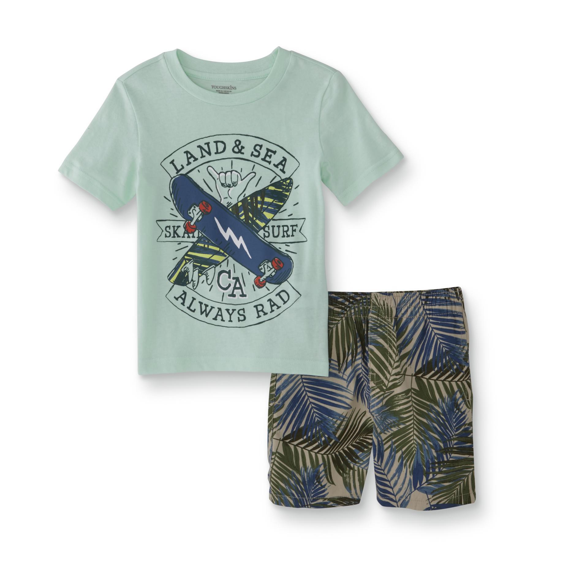 Toughskins Infant & Toddler Boys' Graphic T-Shirt & Shorts - Skate & Surf