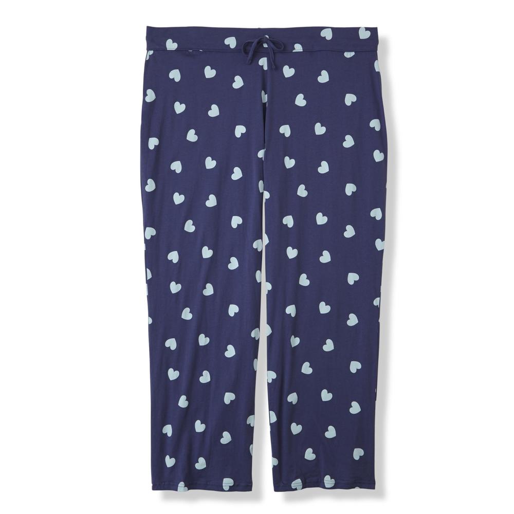 Women's Plus Pajama Pants - Hearts