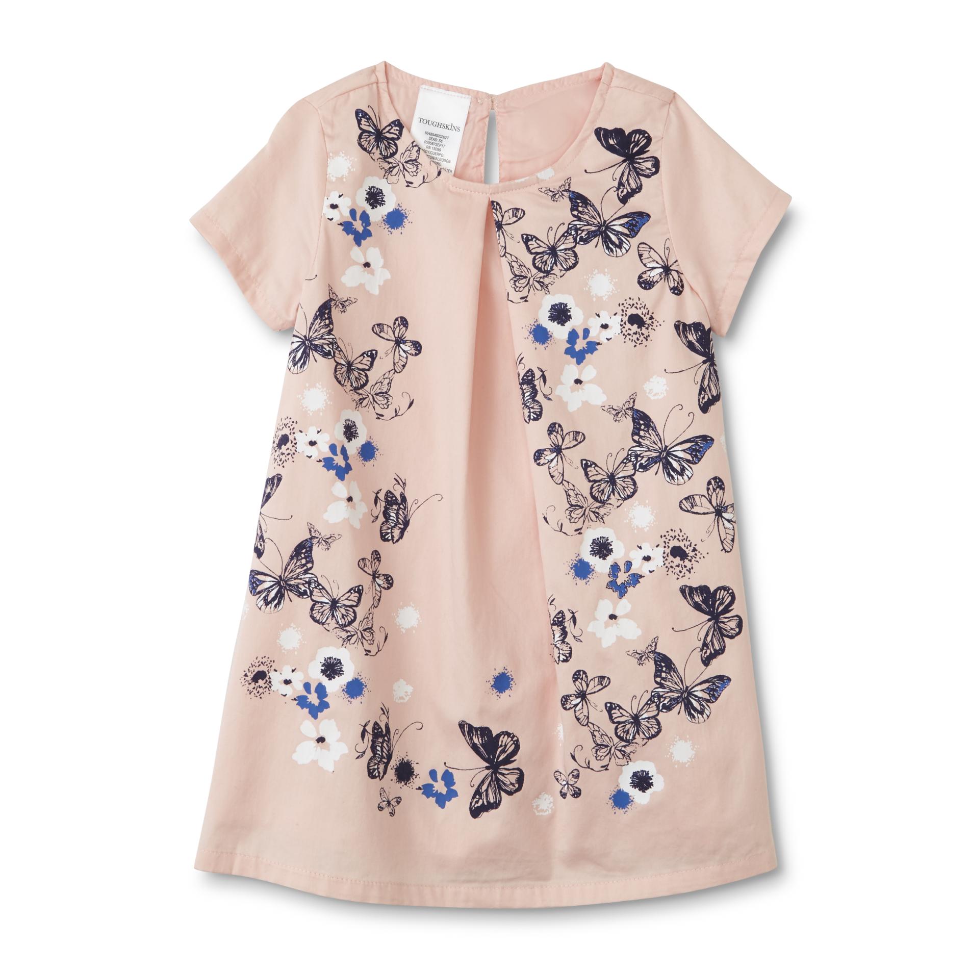 Toughskins Girls' Shirt Dress - Floral Butterfly