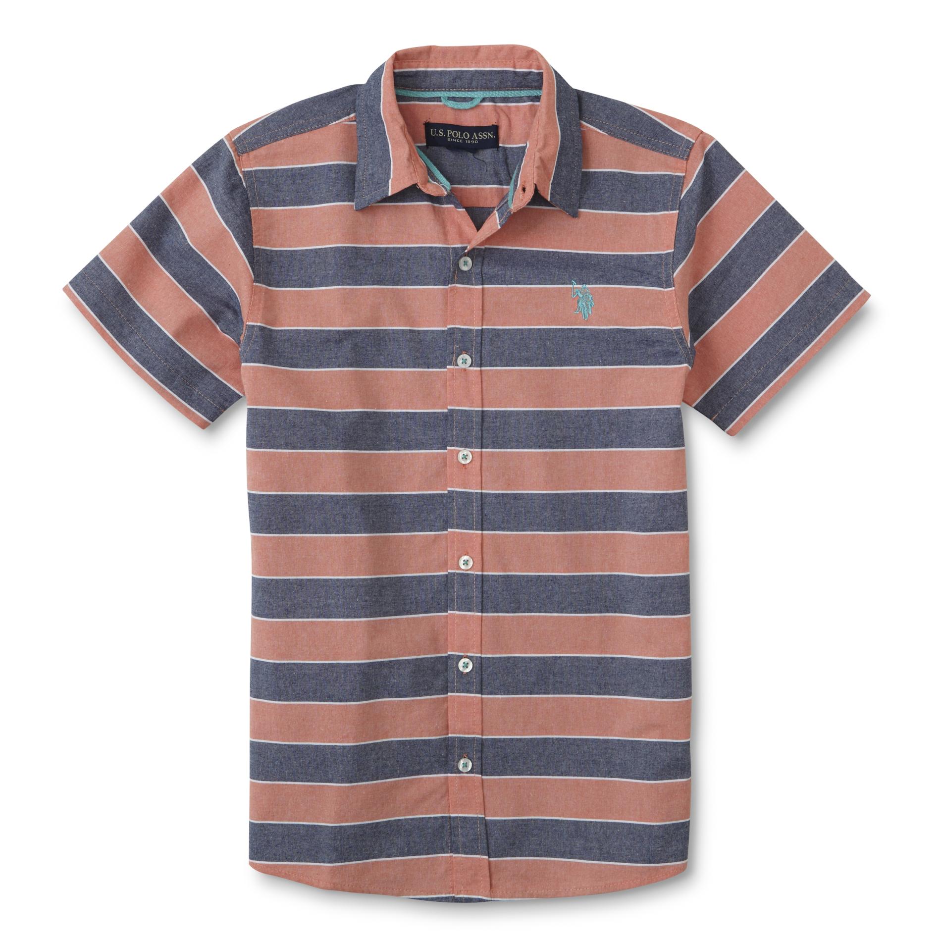 U.S. Polo Assn. Boys' Button-Front Shirt - Striped