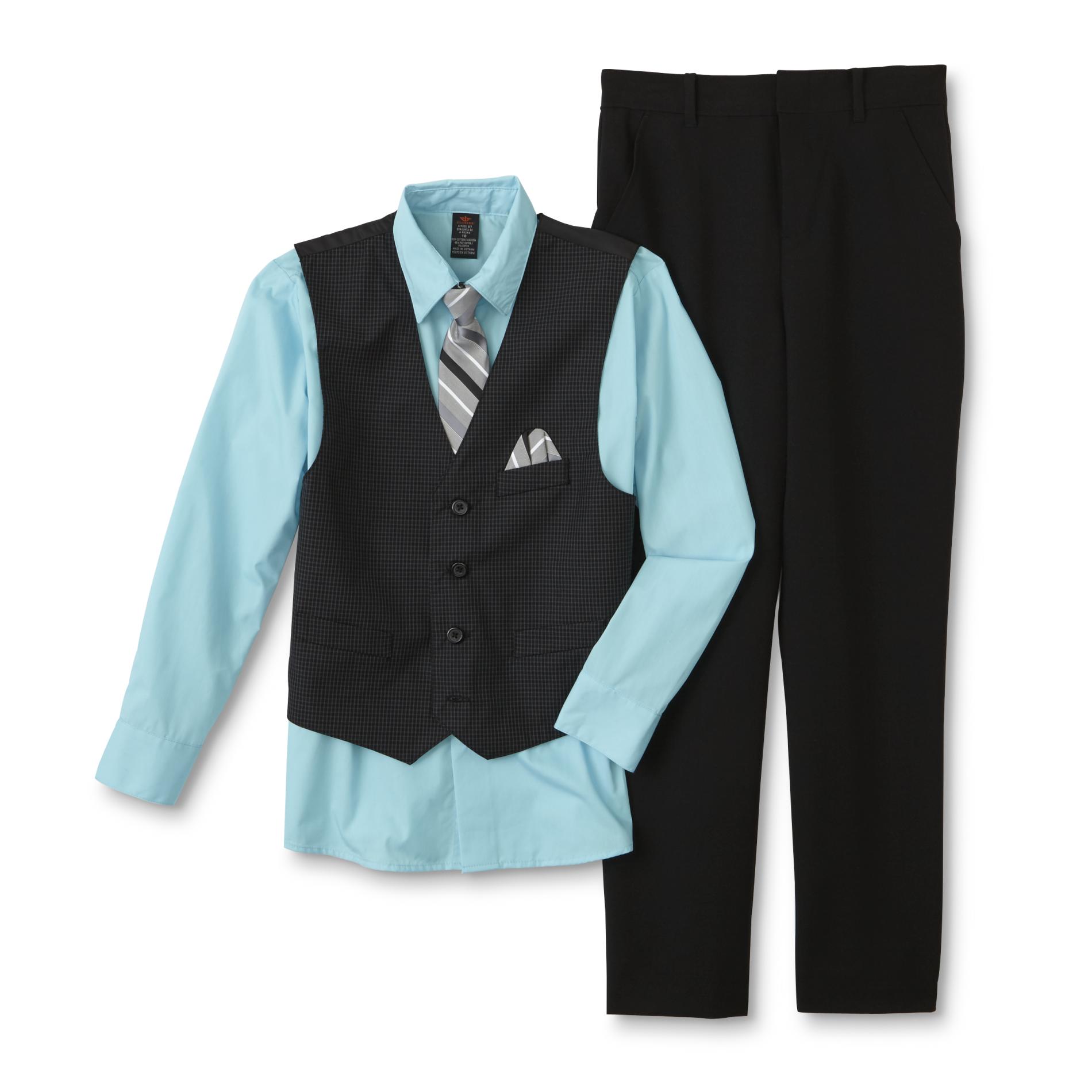 Dockers Boys' Dress Shirt, Vest, Pants & Necktie - Striped