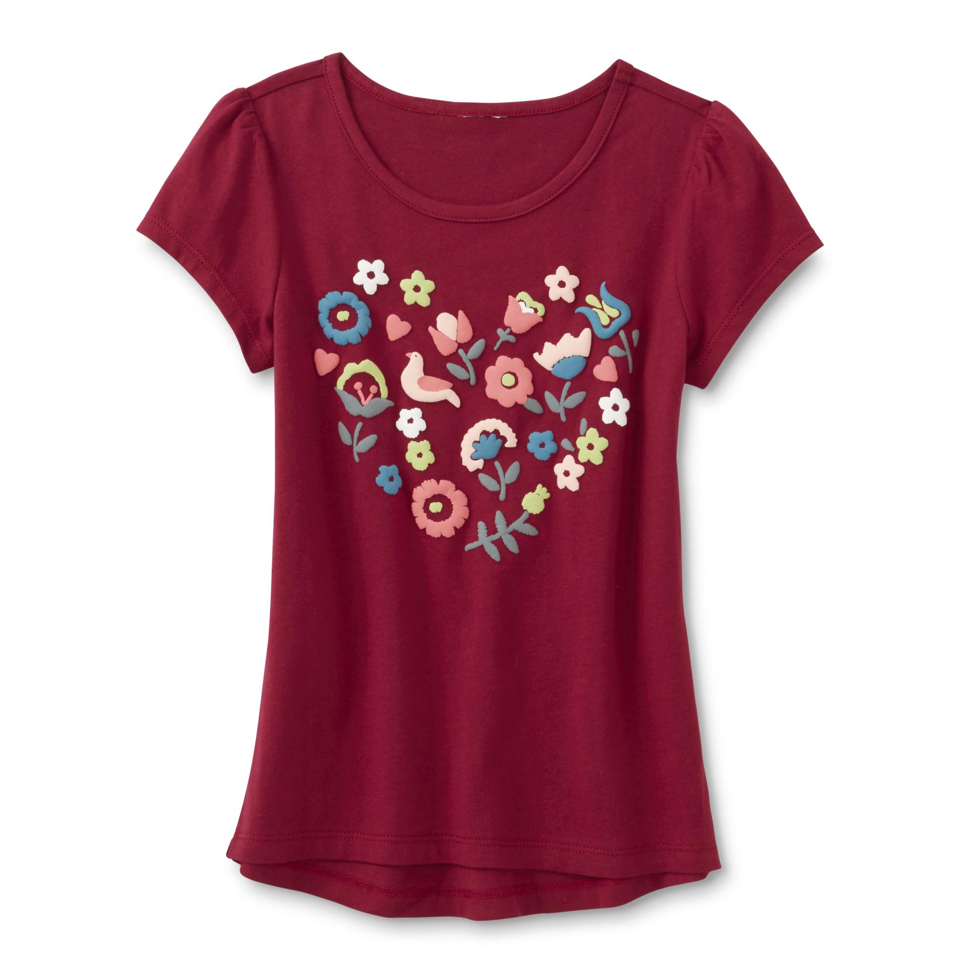Toughskins Infant & Toddler Girl's Graphic T-Shirt - Floral Heart