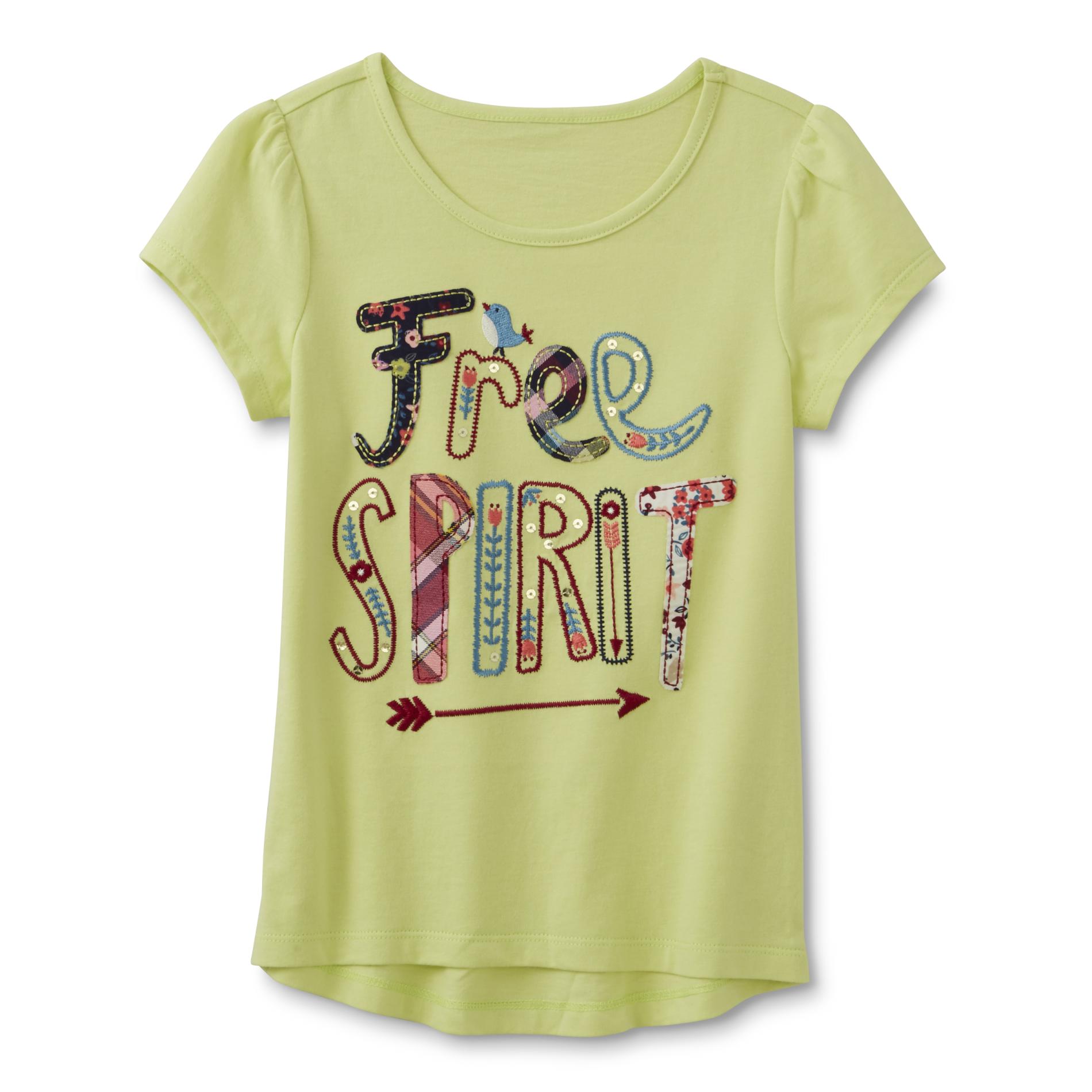 Toughskins Girl's Embellished T-Shirt - Free Spirit