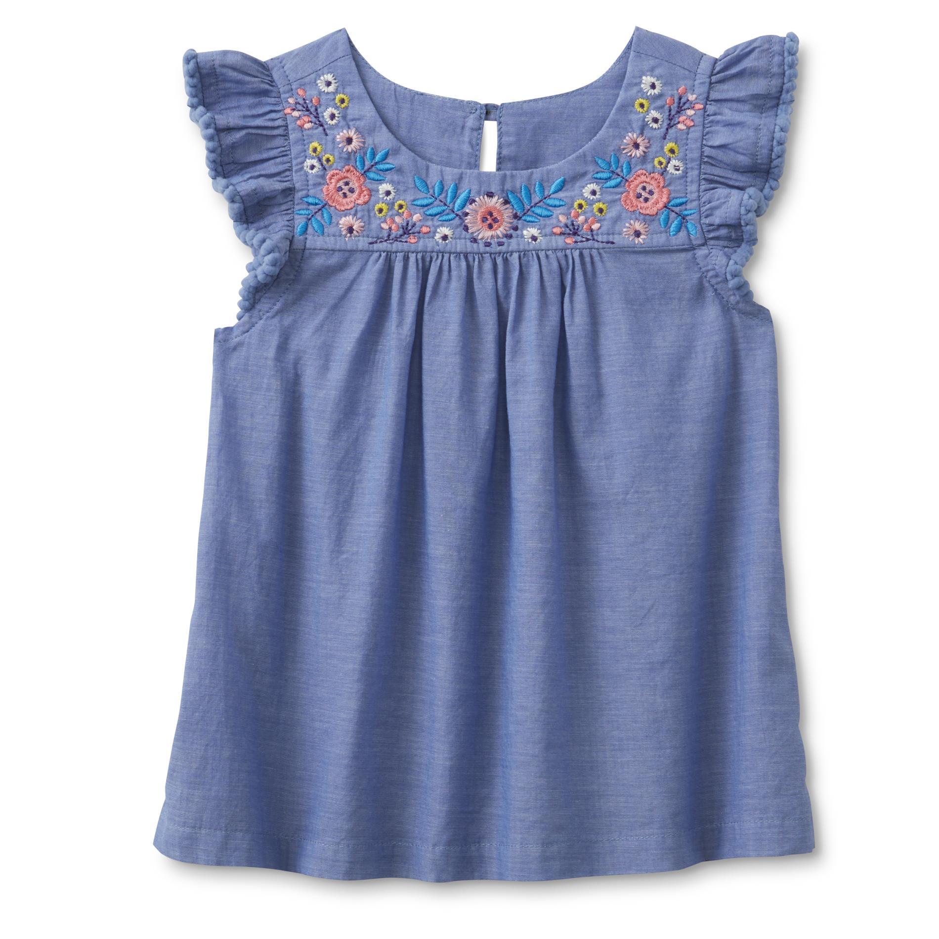 Toughskins Infant & Toddler Girl's Cap Sleeve Top - Embroidered
